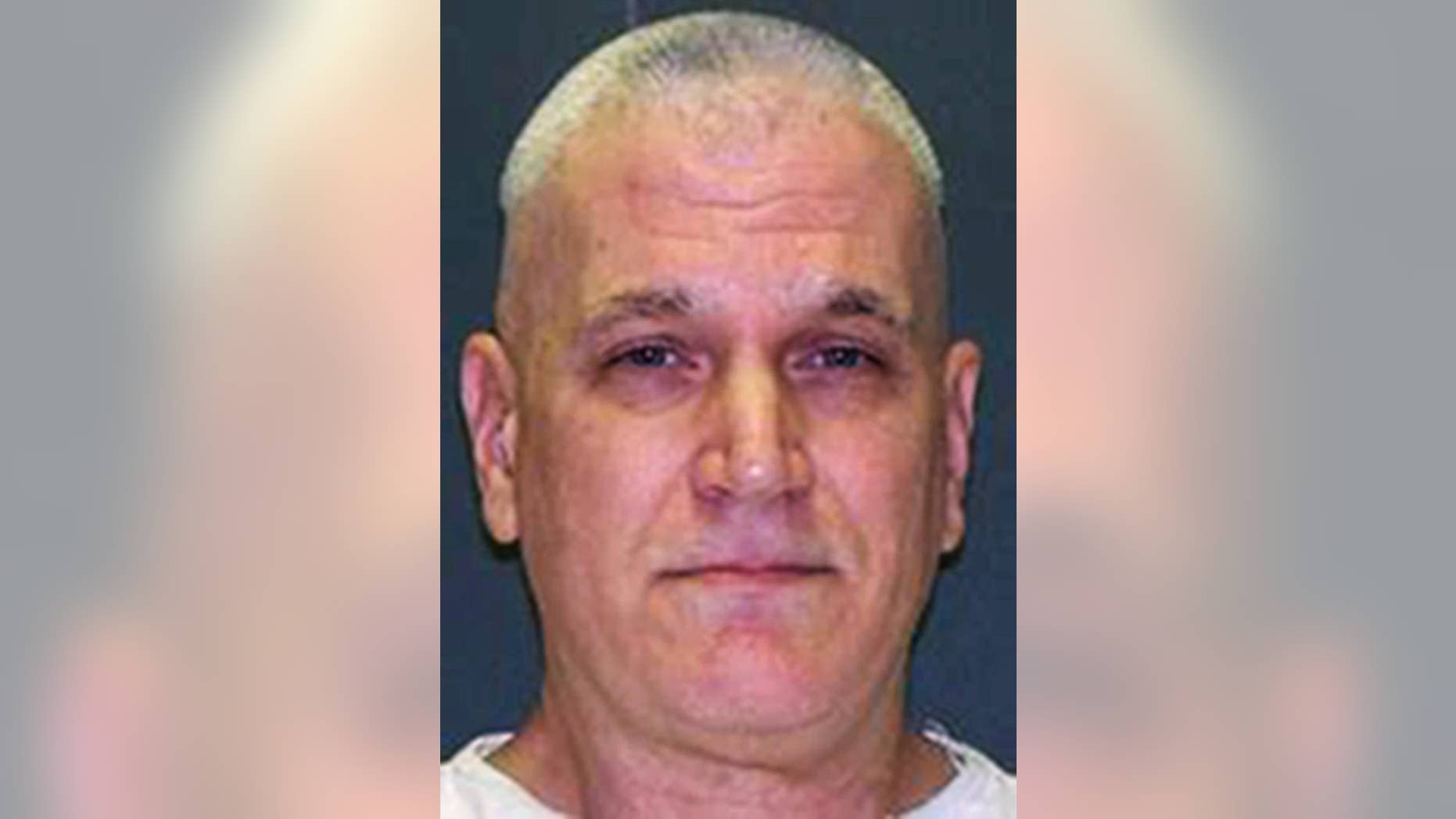 FILE - This undated file photo provided by the Texas Department of Criminal Justice shows John David Battaglia. A Texas judge on Friday, Nov. 18, 2016, ruled that Battaglia is mentally competent enough to be executed next month for fatally shooting his two young daughters more than 15 years ago while their mother listened helplessly over the phone. (Texas Department of Criminal Justice via AP, File)