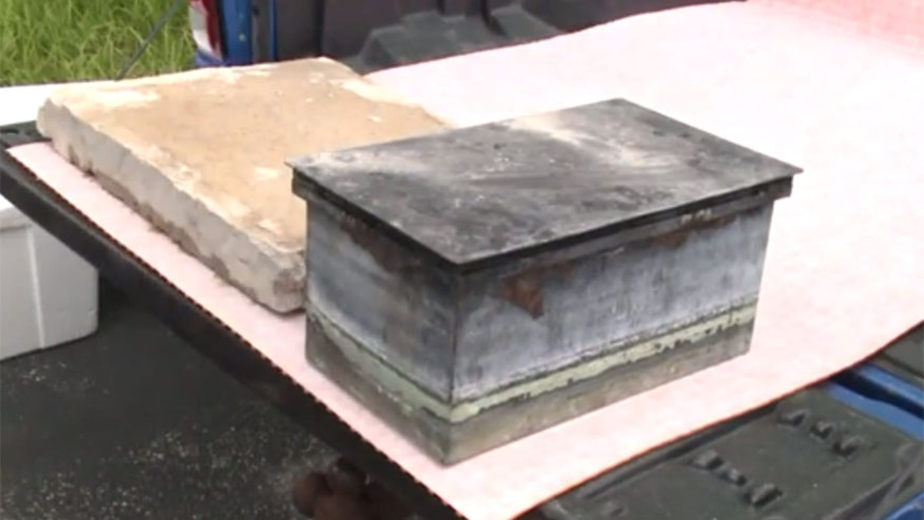 Time capsule recovered from under the controversial Confederate Memorial in St. Louis.