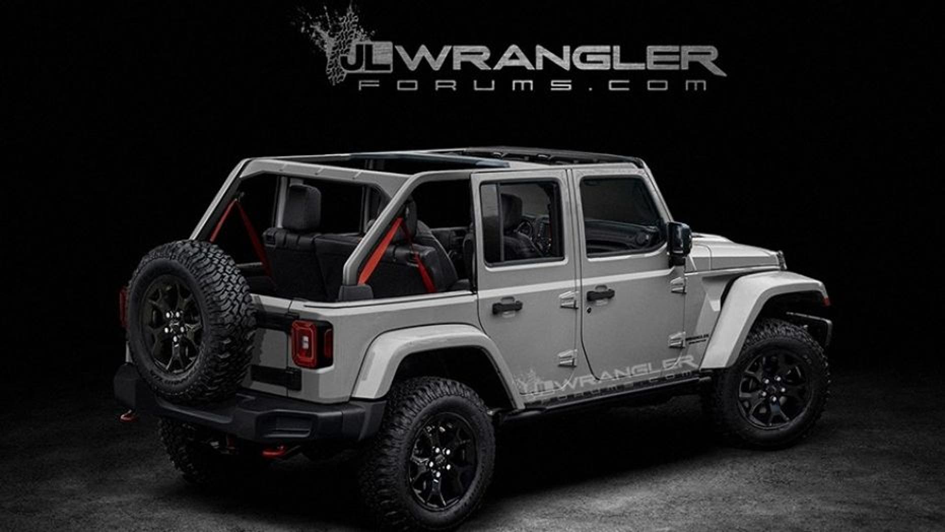 Speculative rendering of the new Jeep Wrangler