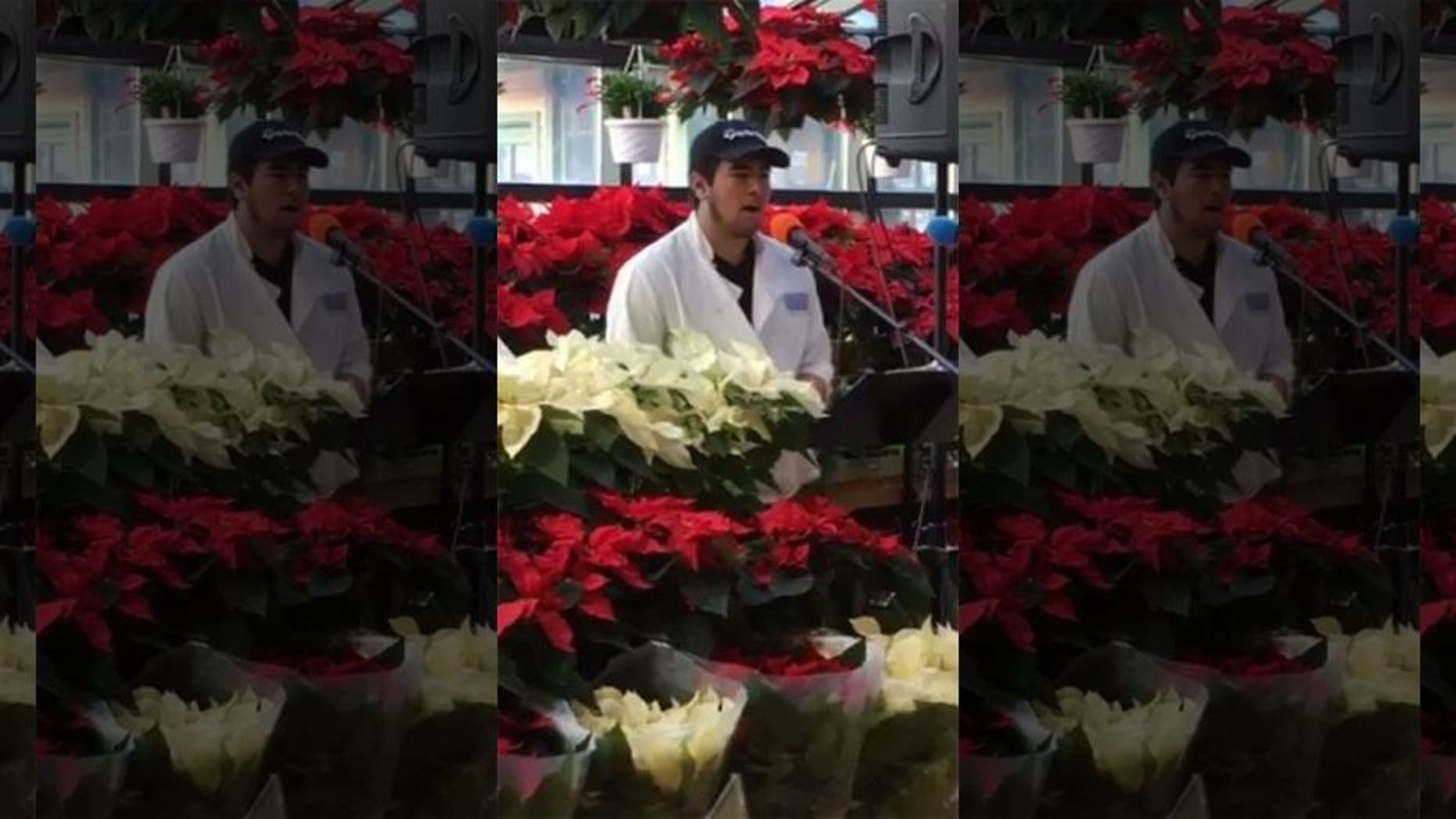 Guilherme Assunção stunned onlookers at Russo's in Watertown, Mass., when he stepped behind a microphone set up for holiday carolers.