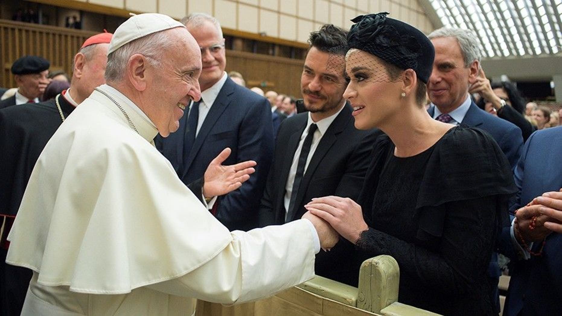 Katy Perry, who met the pope in April, talked about her mother's hope she one day "come back to God."