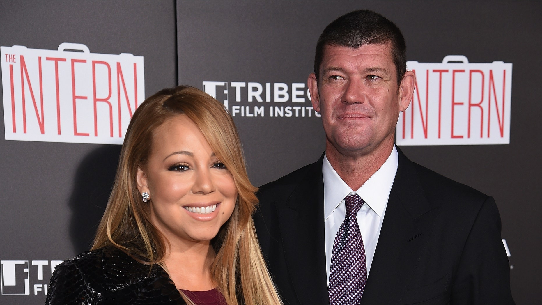 Mariah Carey and James Packer at Ziegfeld Theater on September 21, 2015 in New York City.