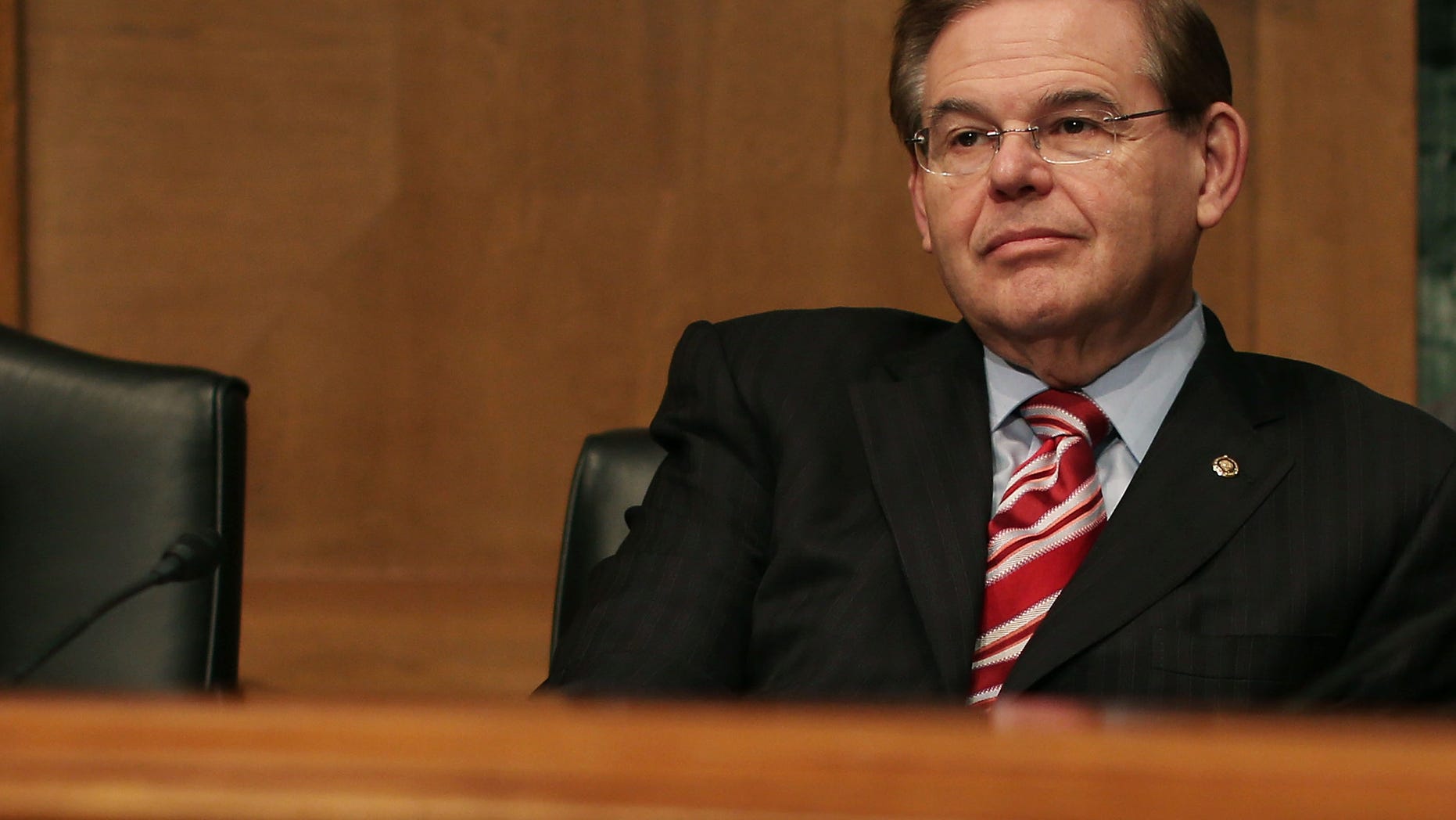 WASHINGTON, DC - FEBRUARY 13: Sen. Robert Menendez (D-NJ), attends the Senate Finance Committee's confirmation hearing for Treasury Secretary nominee Jack Lew, February 13, 2013 in Washington, DC. If confirmed by the U.S. Senate Mr. Lew will replace Tim Geithner as Treasury Secretary. (Photo by Mark Wilson/Getty Images)