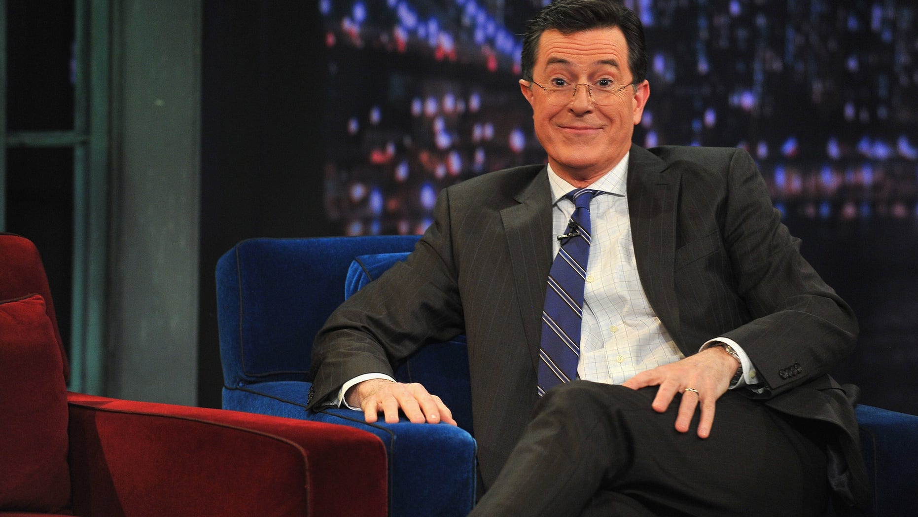 Stephen Colbert visits "Late Night With Jimmy Fallon" on February 21, 2013 in New York City.