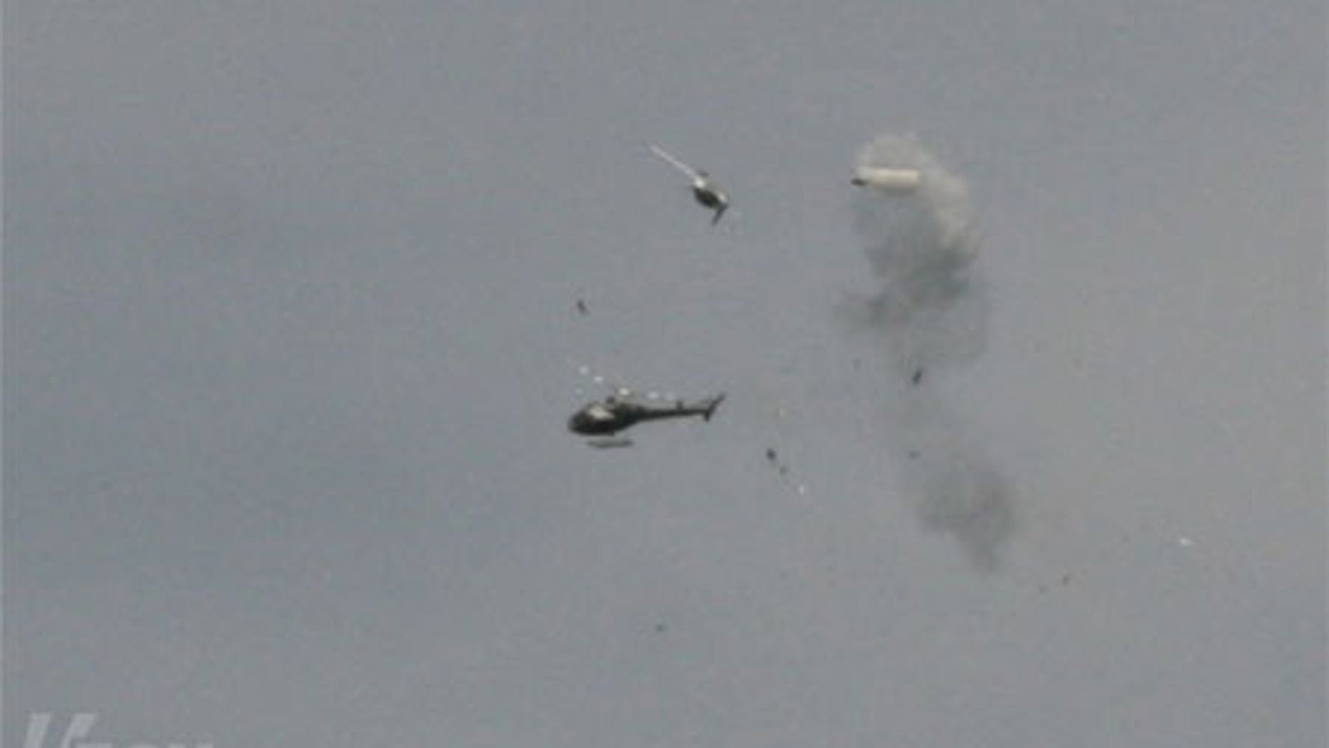 FOX NEWS EXCLUSIVE PHOTO: A small plane collided midair with a tourist helicopter over the Hudson River on Aug 8. A union for air traffic controllers said Monday that the NTSB was wrong for placing any blame on the controller on duty at the time of the crash.
