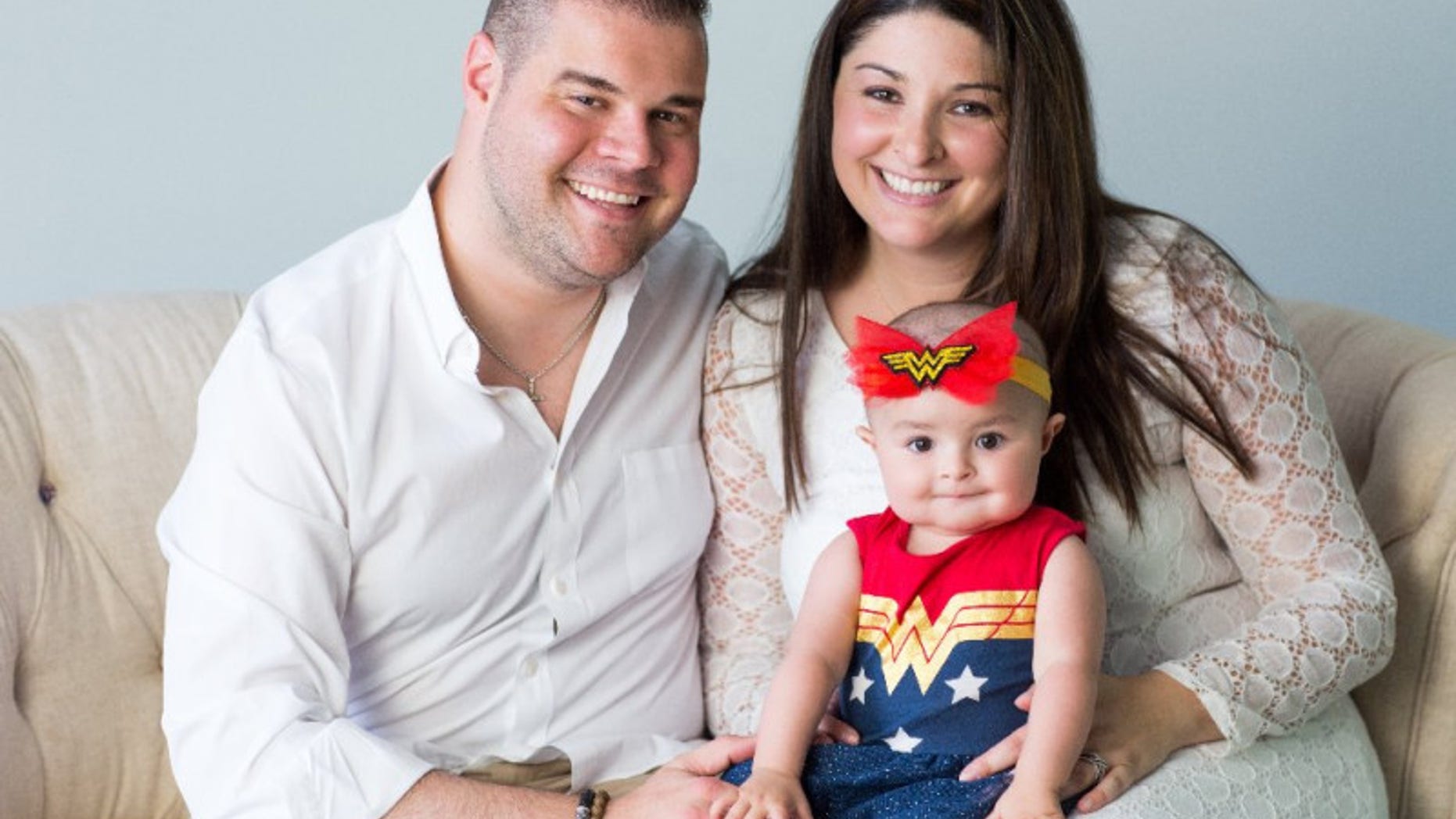Addie DePersiis and her parents, Brian and Vanessa DePersiis.