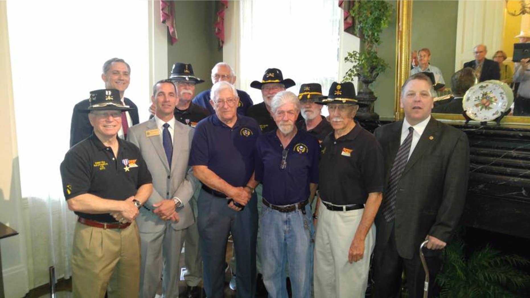 Robert Monette, Robert Frank, Leonard Shearer and John Deslouriers received Silver Stars for their 1972 rescue mission during the Vietnam War (Rep. French Hill Facebook)
