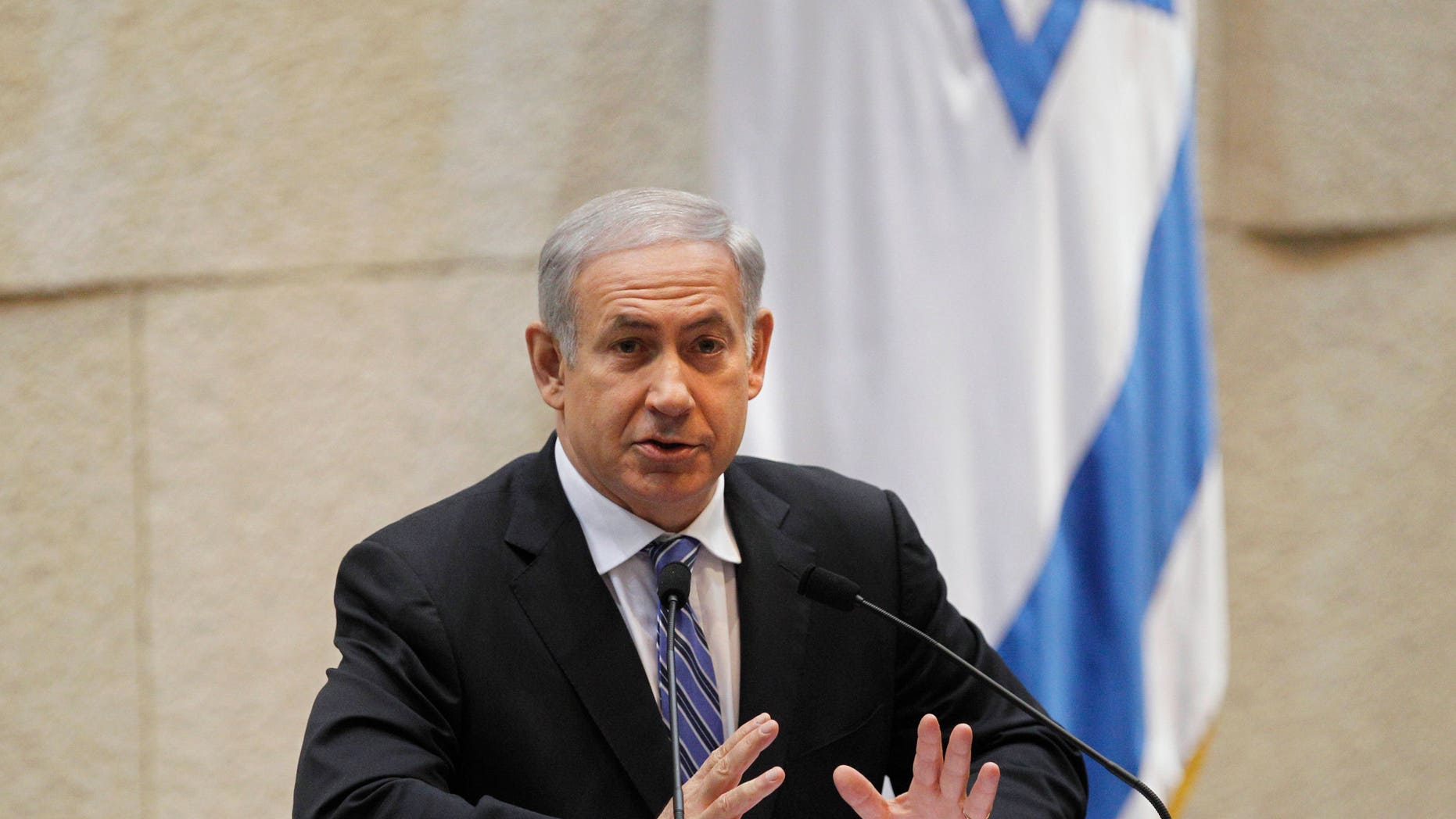 Nov. 2, 2011: Israeli Prime Minister Benjamin Netanyahu talks during a session of the Knesset, Israel's Parliament, in Jerusalem.