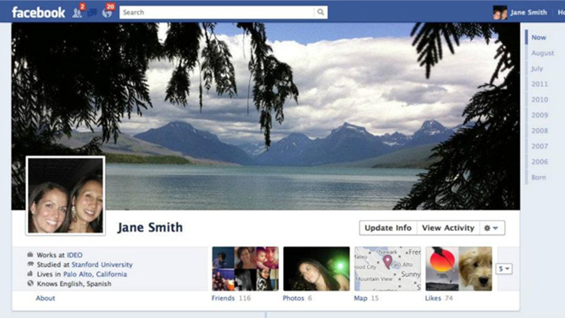 Sept. 22, 2011: A revamped profile page is just one of a series of interface changes Facebook rolled out at its f8 developer conference.