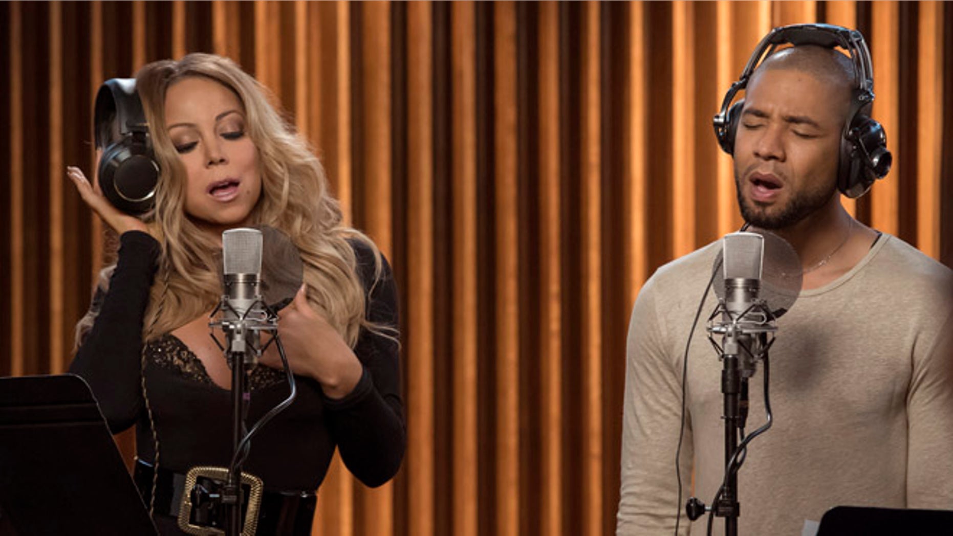 EMPIRE: Pictured L-R: Guest star Mariah Carey and Jussie Smollett in the "What Remains is Bestial" episode of EMPIRE airing Wednesday, Oct. 5 (9:00-10:00 PM ET/PT) on FOX. ©2016 Fox Broadcasting Co. CR: Chuck Hodes/FOX