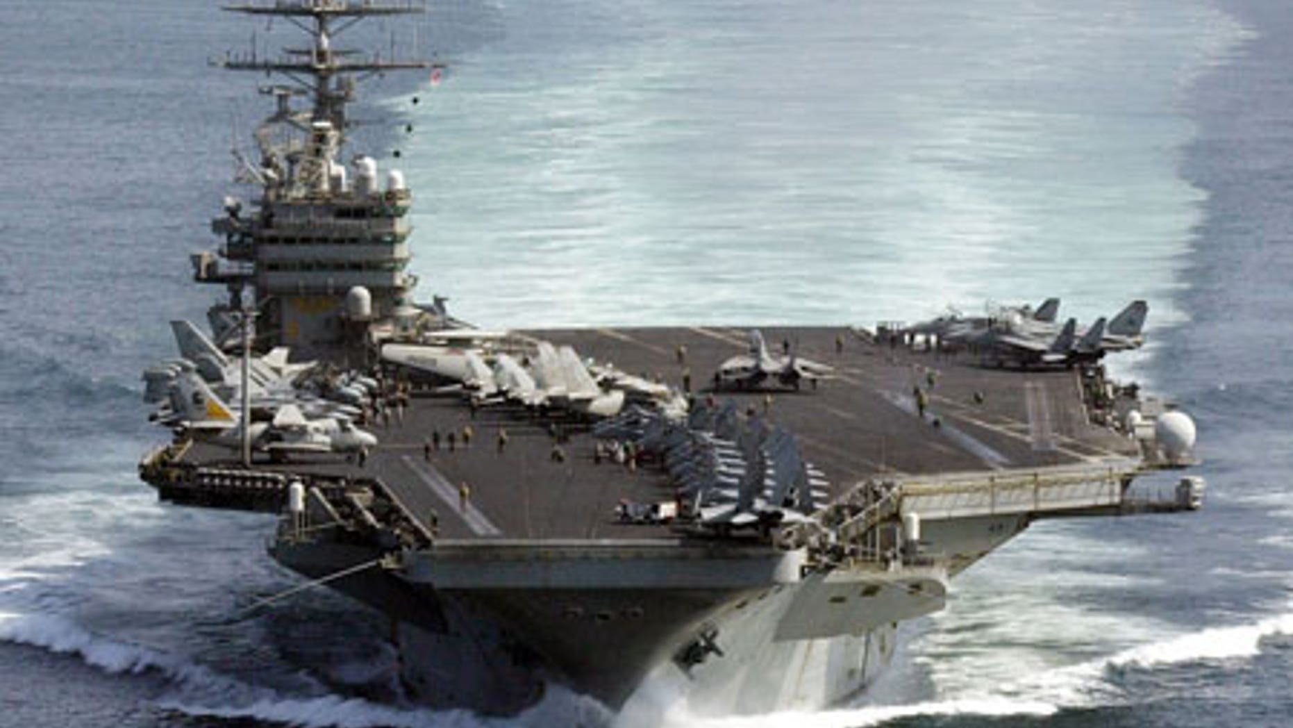 FILE: The USS Carl Vinson has arrived off the shores of Haiti carrying 16 helicopters to help in the massive U.S. aid mission there.