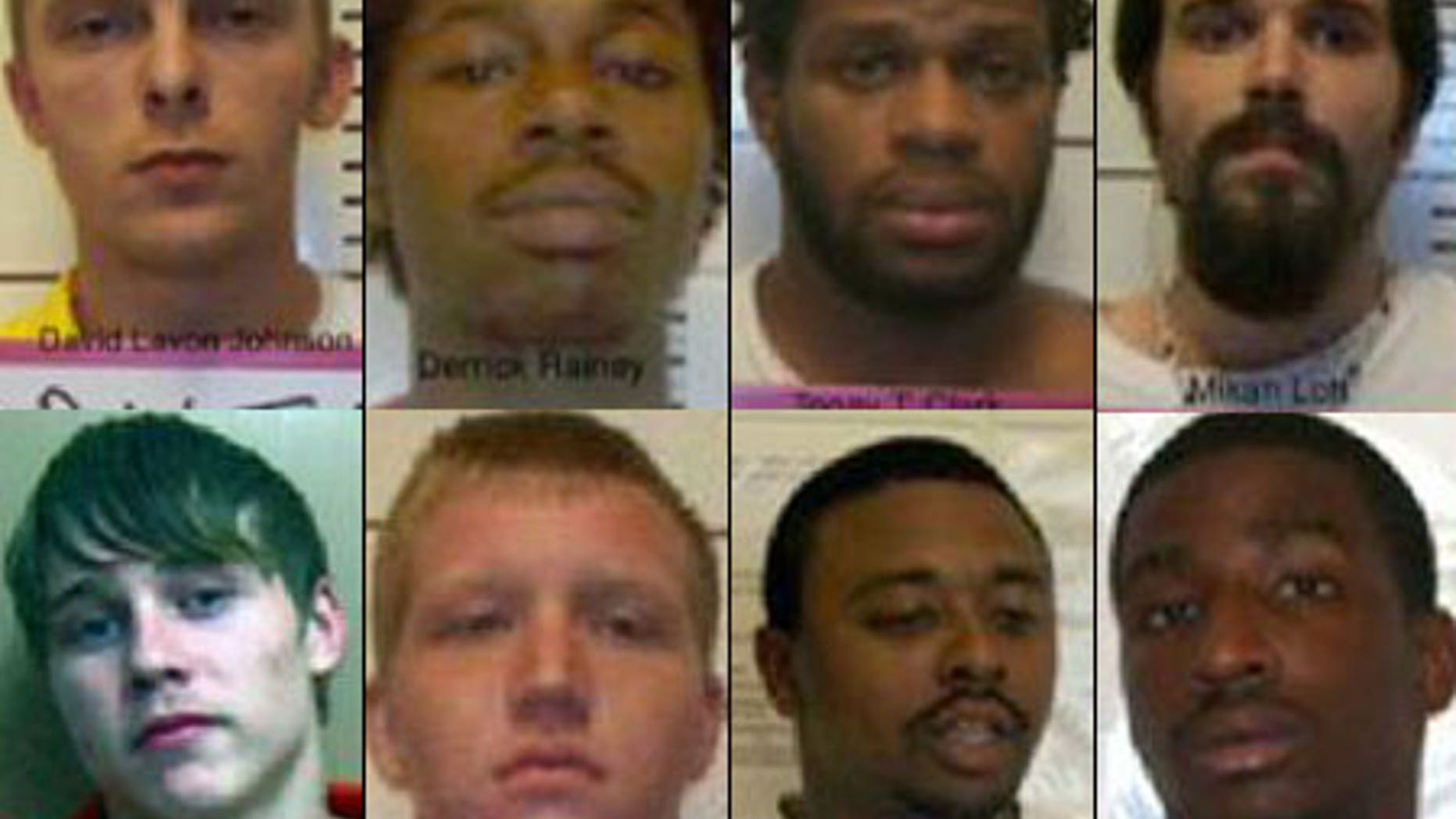 The eight inmates who staged a daring escape from Mississippi's Marion County Jail.