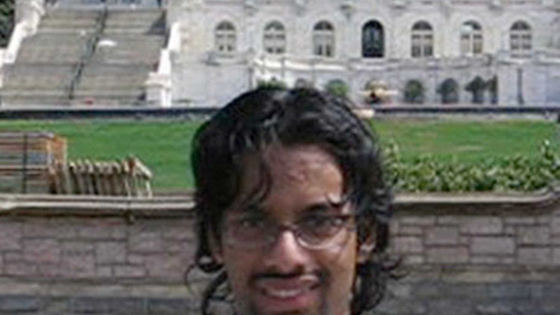 Ehsanul Islam Sadequee poses in front of the U.S. Capitol in a video recorded by his friend, a convicted terrorist, during their 2005 trip to Washington.