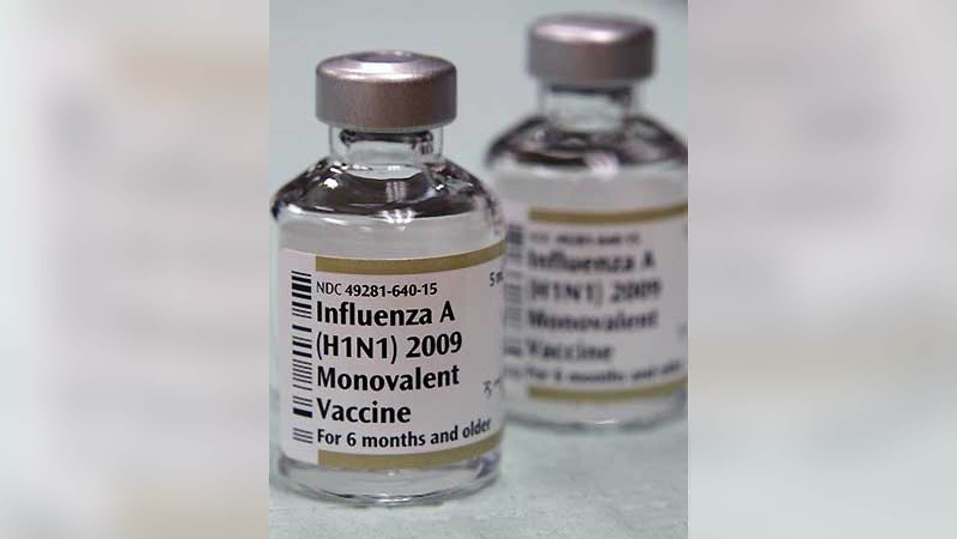 Vials of the H1N1 vaccine