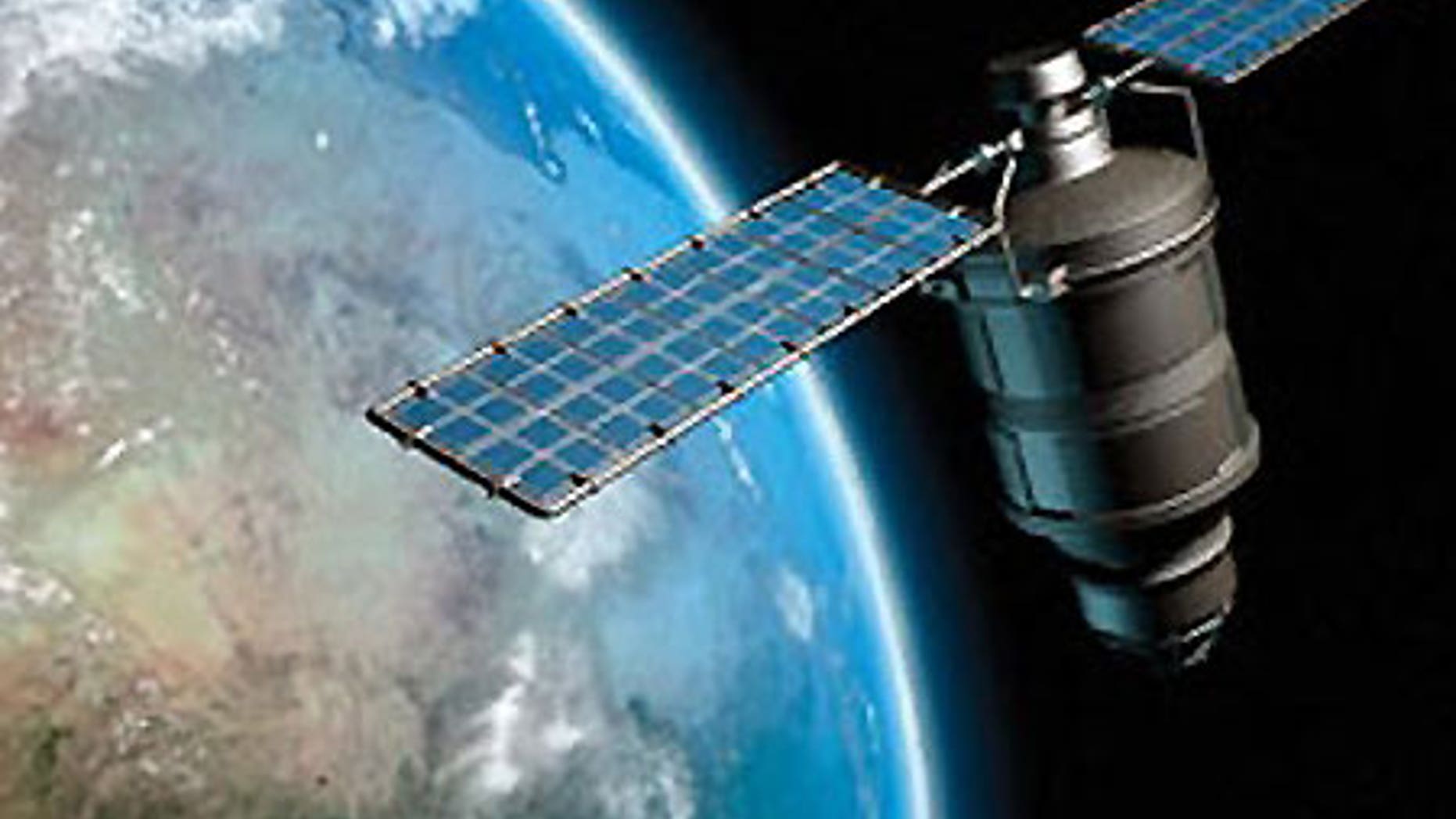 An artist's view of an Iridium communications satellite in low Earth orbit. One of these collided with a defunct Russian satellite Feb. 10.