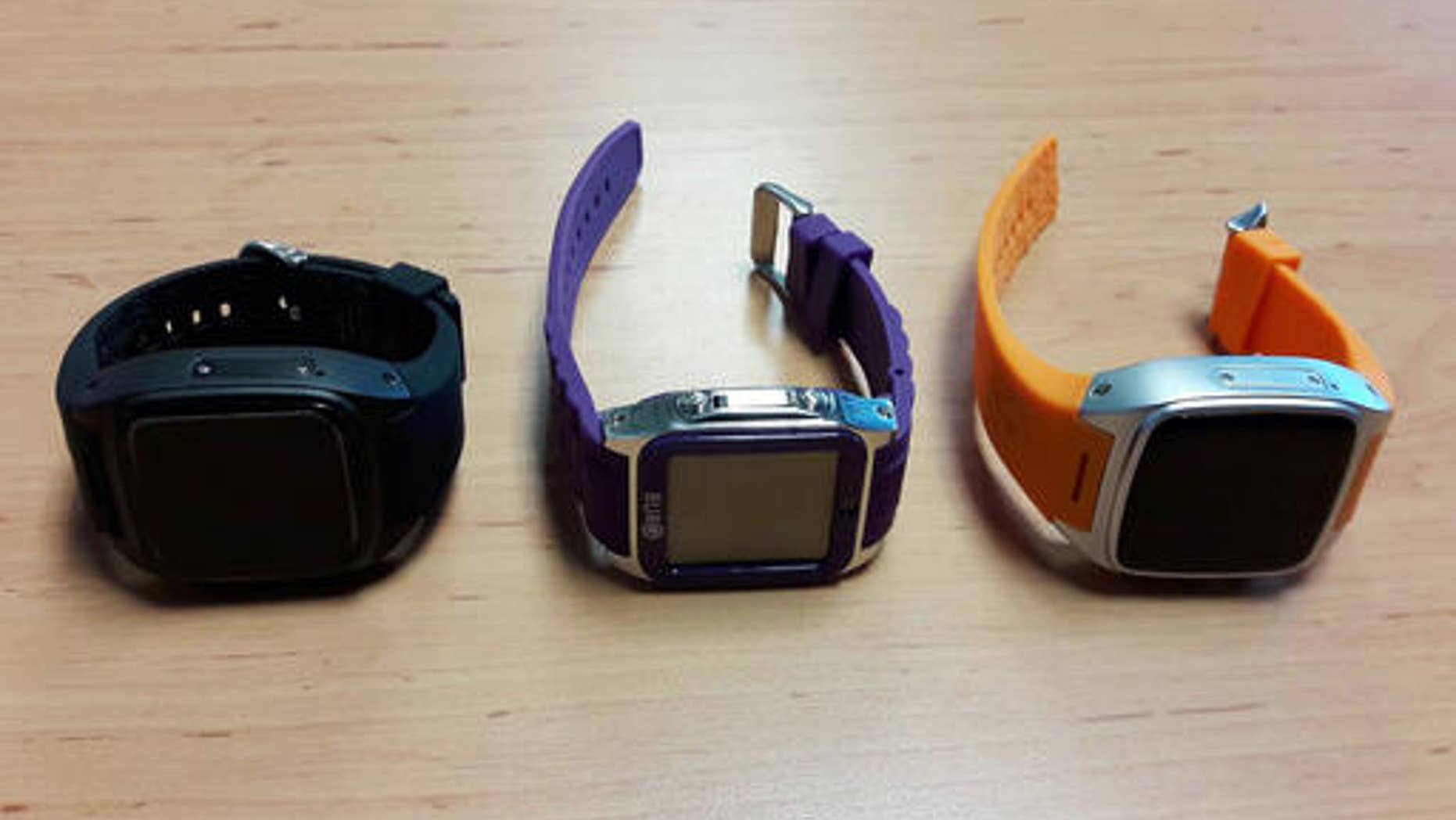 This Saturday May 7, 2016 photo by Asst. Prof. Pakarat Jumpanoi, shows three smartwatches used by students caught cheating in exams for admission to medical and dental faculties in Bangkok, Thailand. (Asst.Prof.Pakarat Jumpanoi/Rangsit University via AP)
