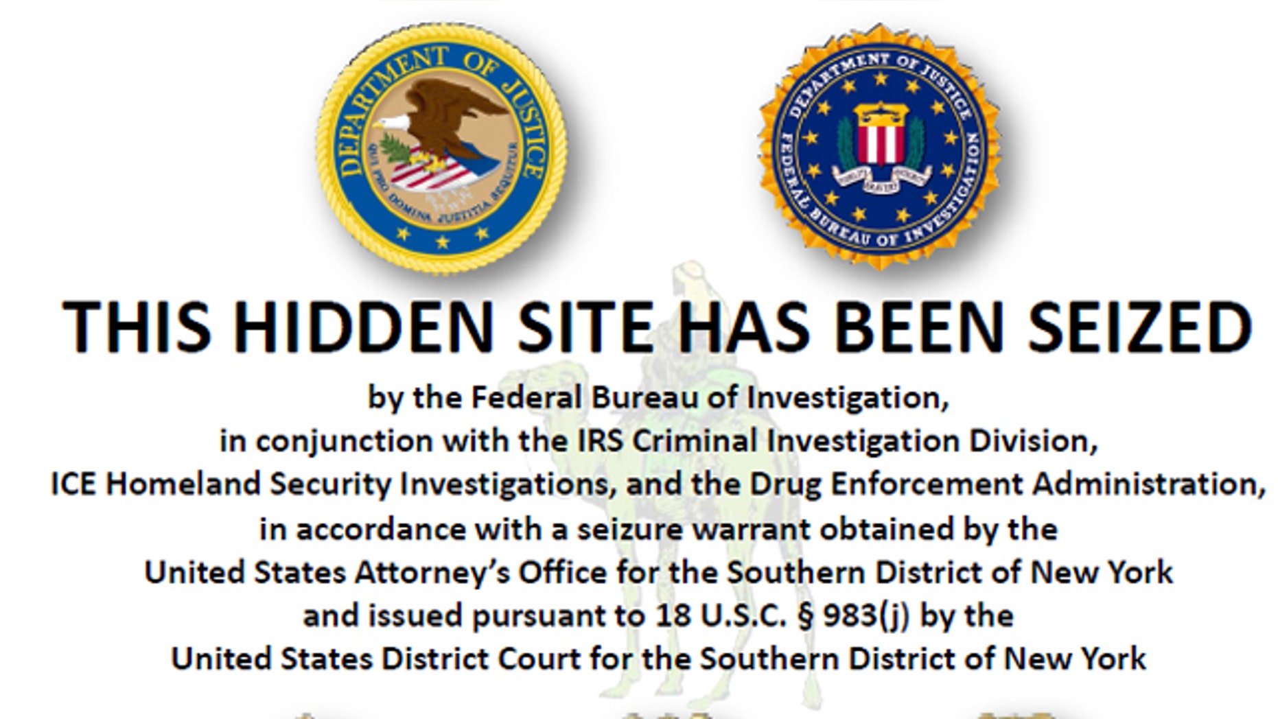 Federal authorities shut down Silk Road, an underground marketplace responsible for distributing illegal drugs and other black market goods and services.