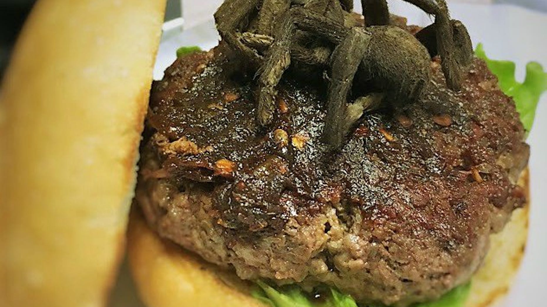 Bull City Burger and Brewery in Durham, North Carolina, is selling tarantula burgers for exotic meat month.