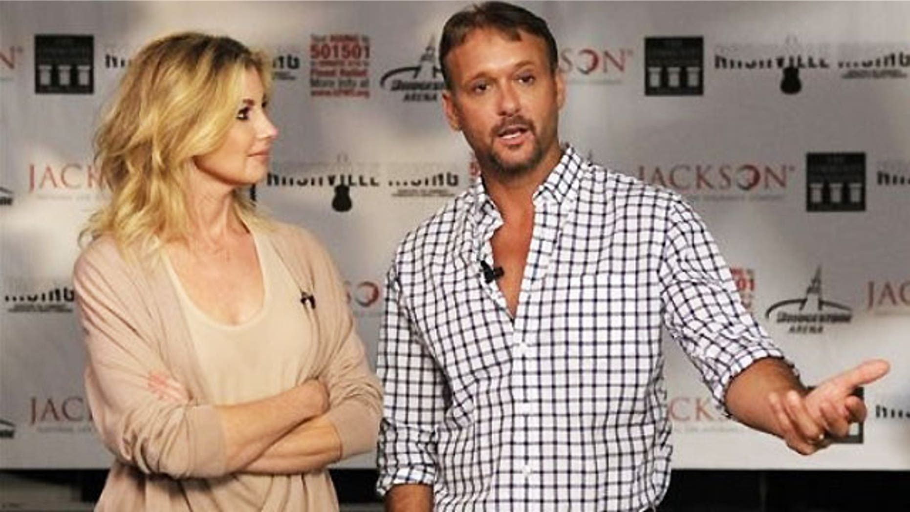 Tim McGraw pictured with his wife Faith Hill.