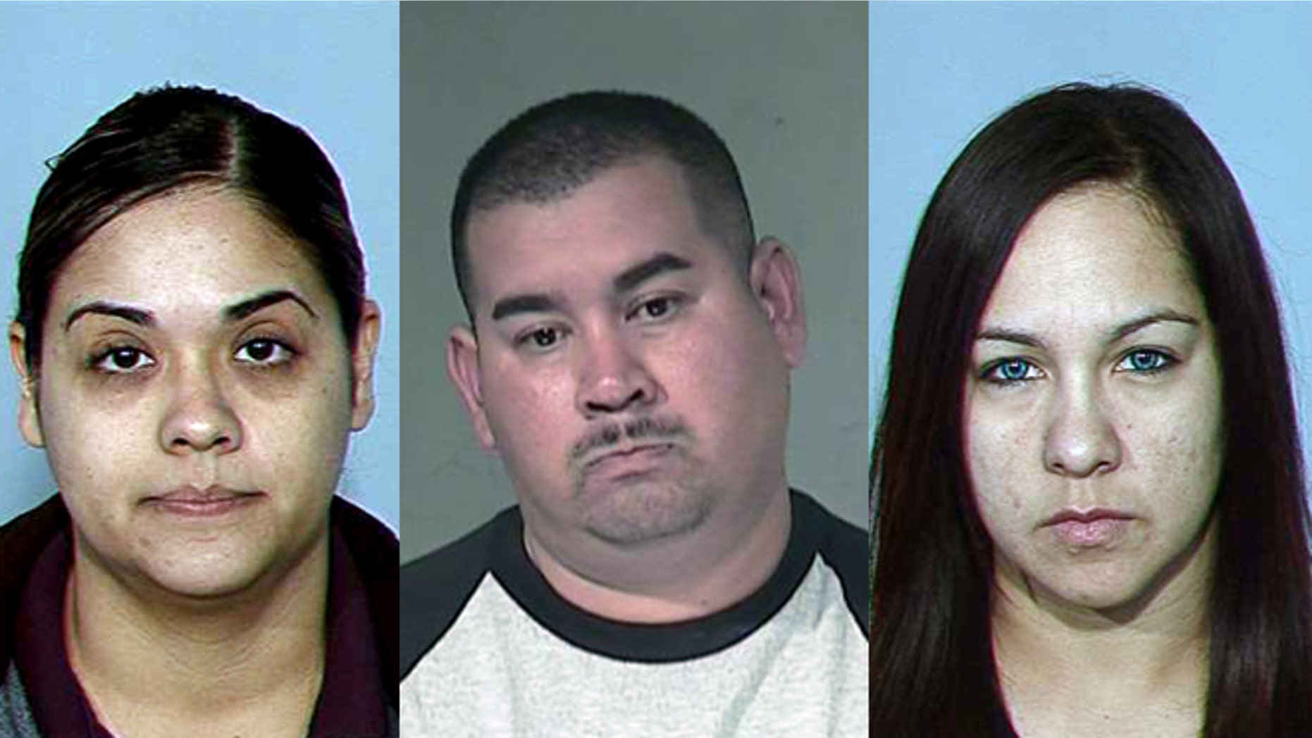 Prosecutors have asked charges to be dismissed against Sylvia Rios Najera (left), Alfredo Aguirre Navarrette and Marcella Marie Hernandez. (Photos: AP/Maricopa County Sheriff)