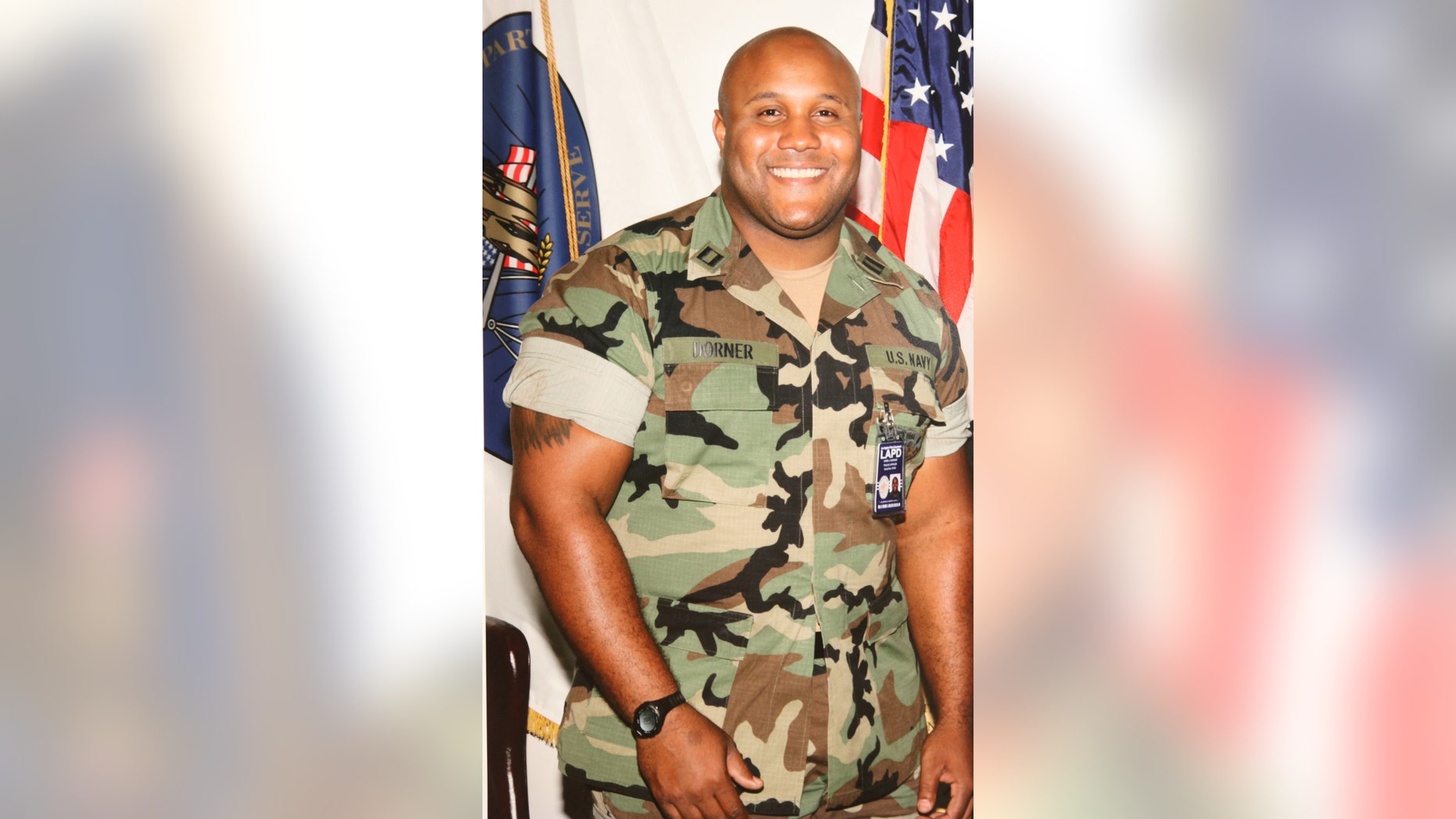 This undated photo released by the Los Angeles Police Department shows suspect Christopher Dorner, a former Los Angeles officer. Dorner, who was fired from the LAPD in 2008 for making false statements, is linked to a weekend killing in which one of the victims was the daughter of a former police captain who had represented him during the disciplinary hearing. Authorities believe Dorner opened fire early Thursday on police in cities east of Los Angeles, killing an officer and wounding another. Police issued a statewide "officer safety warning" and police were sent to protect people named in the posting that was believed to be written by Dorner. (AP Photo/Los Angeles Police Department)