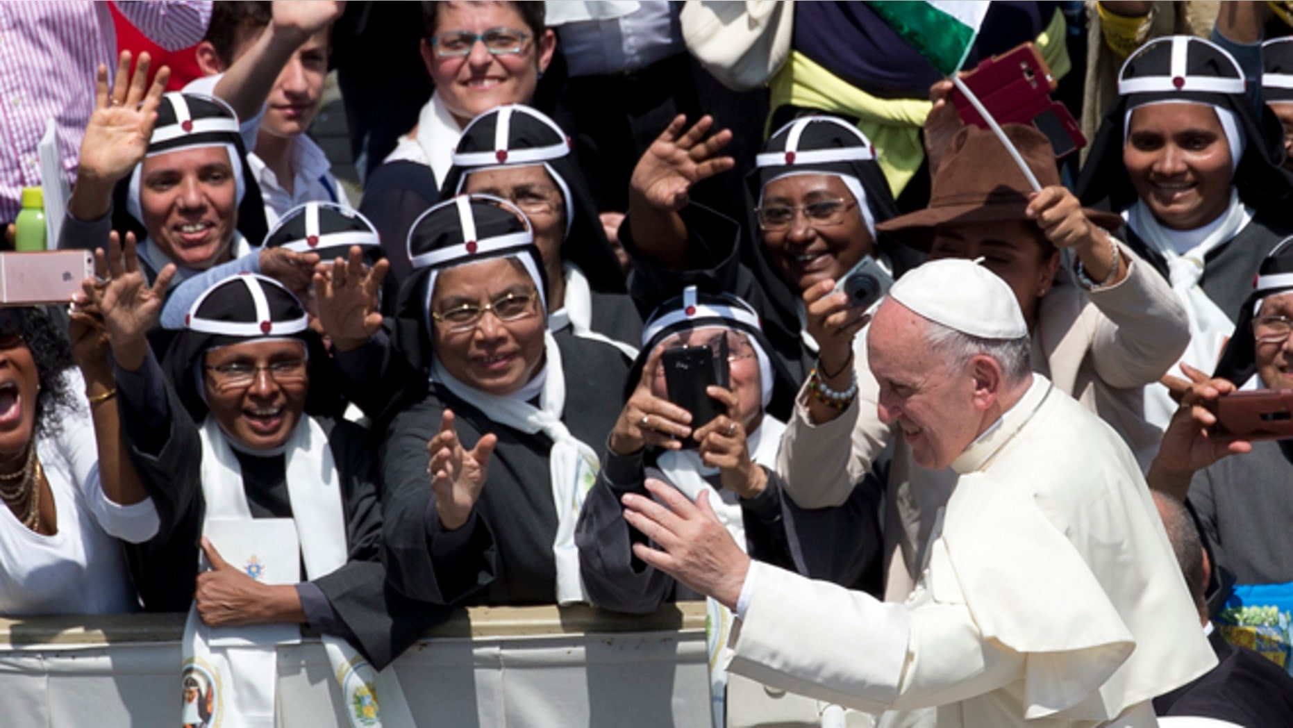Pope Francis tours St. Peter's Square at the Vatican on Sunday, June 5, 2016.