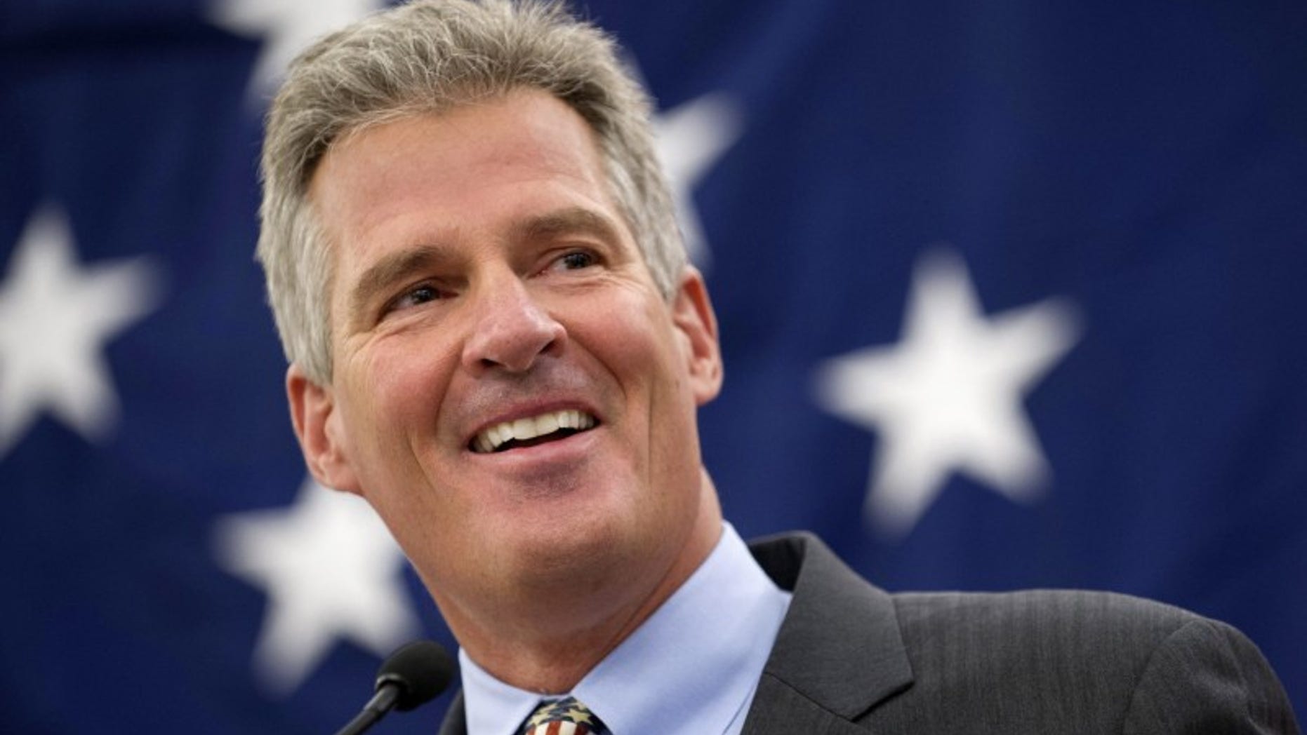 Former Republican Sen. Scott Brown, appears at the Northeast Republican Leadership Conference in Nashua, N.H., March 14, 2014. (REUTERS/Gretchen Ertl)