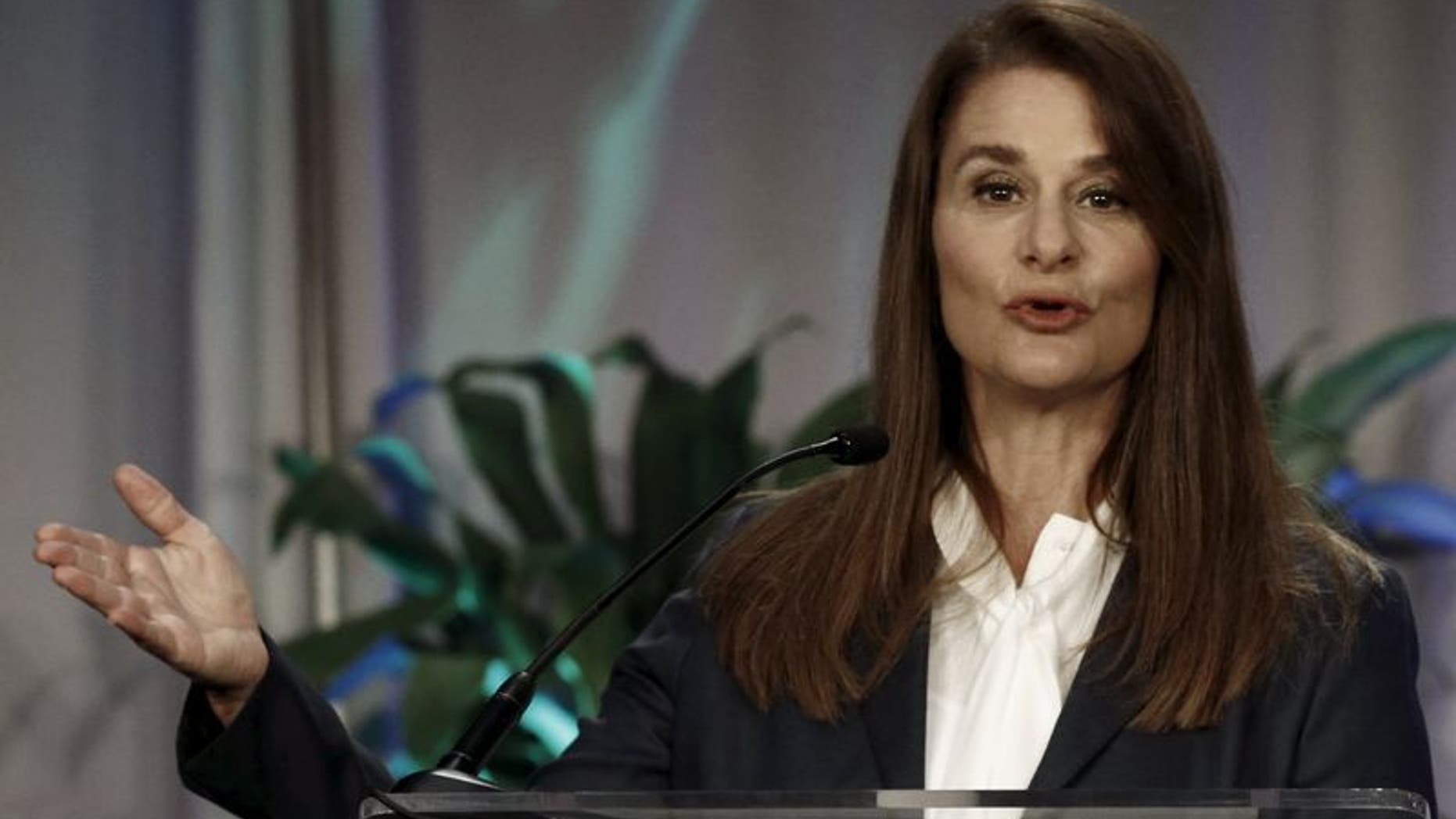 Melinda Gates, co-founder of Bill & Melinda Gates Foundation, gives a speech during the opening plenary of the Global Maternal Newborn Health Conference in Mexico City, Mexico October 19, 2015. REUTERS/Henry Romero