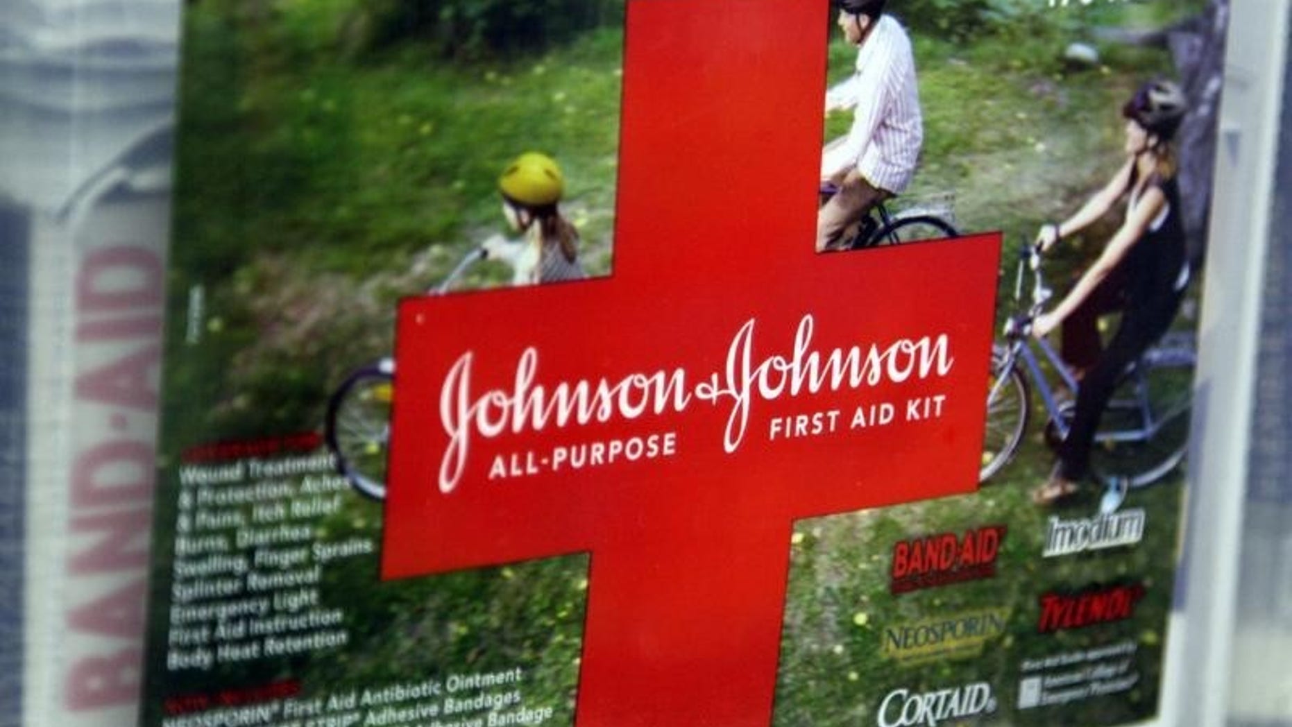 A first aid kit made by Johnson & Johnson for sale on a store shelf in Westminster, Colorado April 14, 2009. REUTERS/Rick Wilking