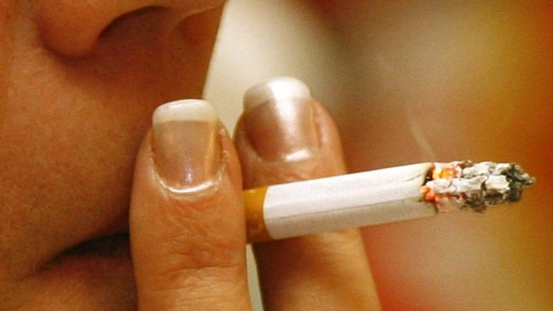 A woman smokes a cigarette in a restaurant in Munich, December 31, 2007. REUTERS/Alexandra Beier