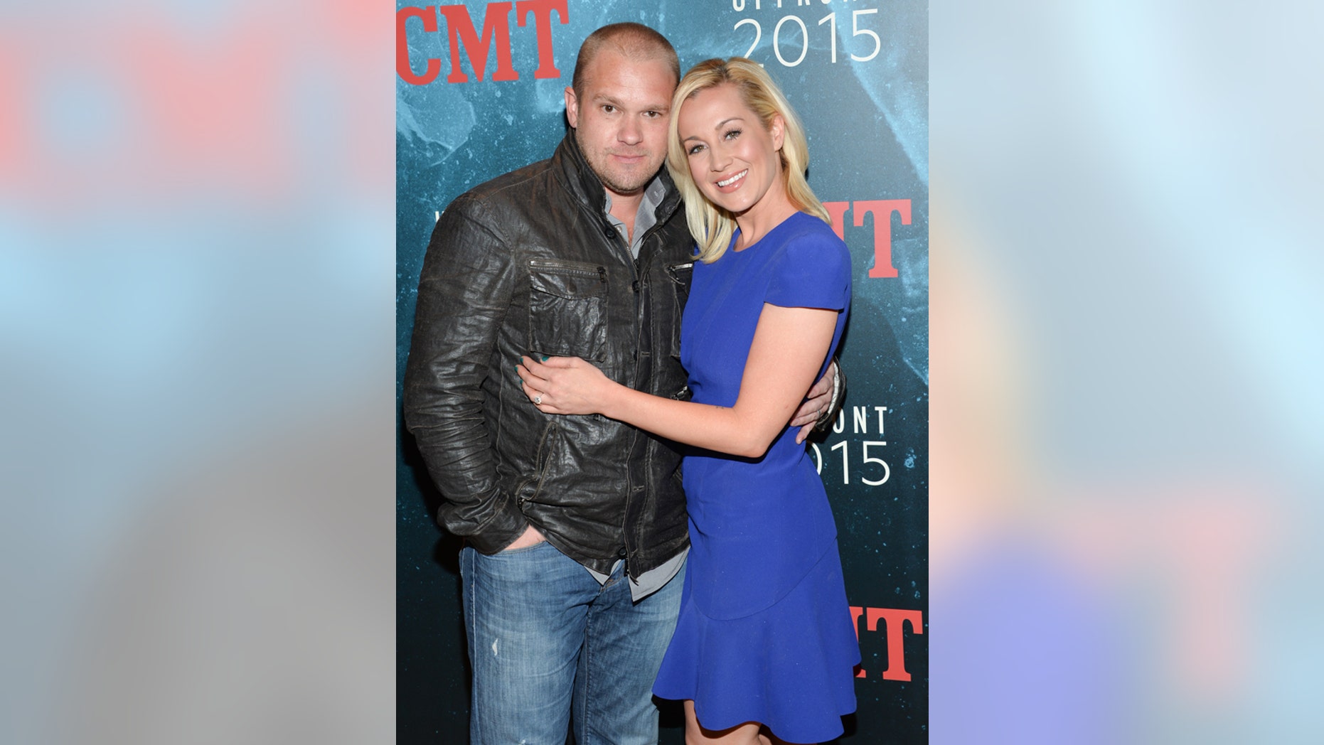 Singer Kellie Pickler and husband Kyle Jacobs attend the 2015 CMT Upfront event at the TimesCenter on Thursday, April 2, 2015, in New York.
