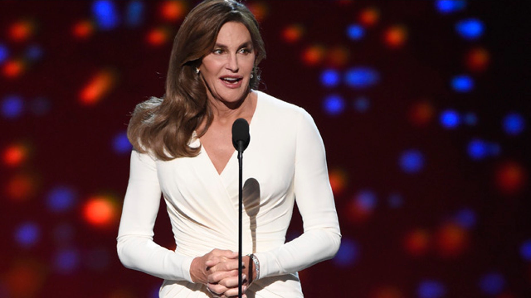 July 15, 2015: Caitlyn Jenner accepts the Arthur Ashe award for courage at the ESPY Awards at the Microsoft Theater in Los Angeles. (Photo by Chris Pizzello/Invision/AP)