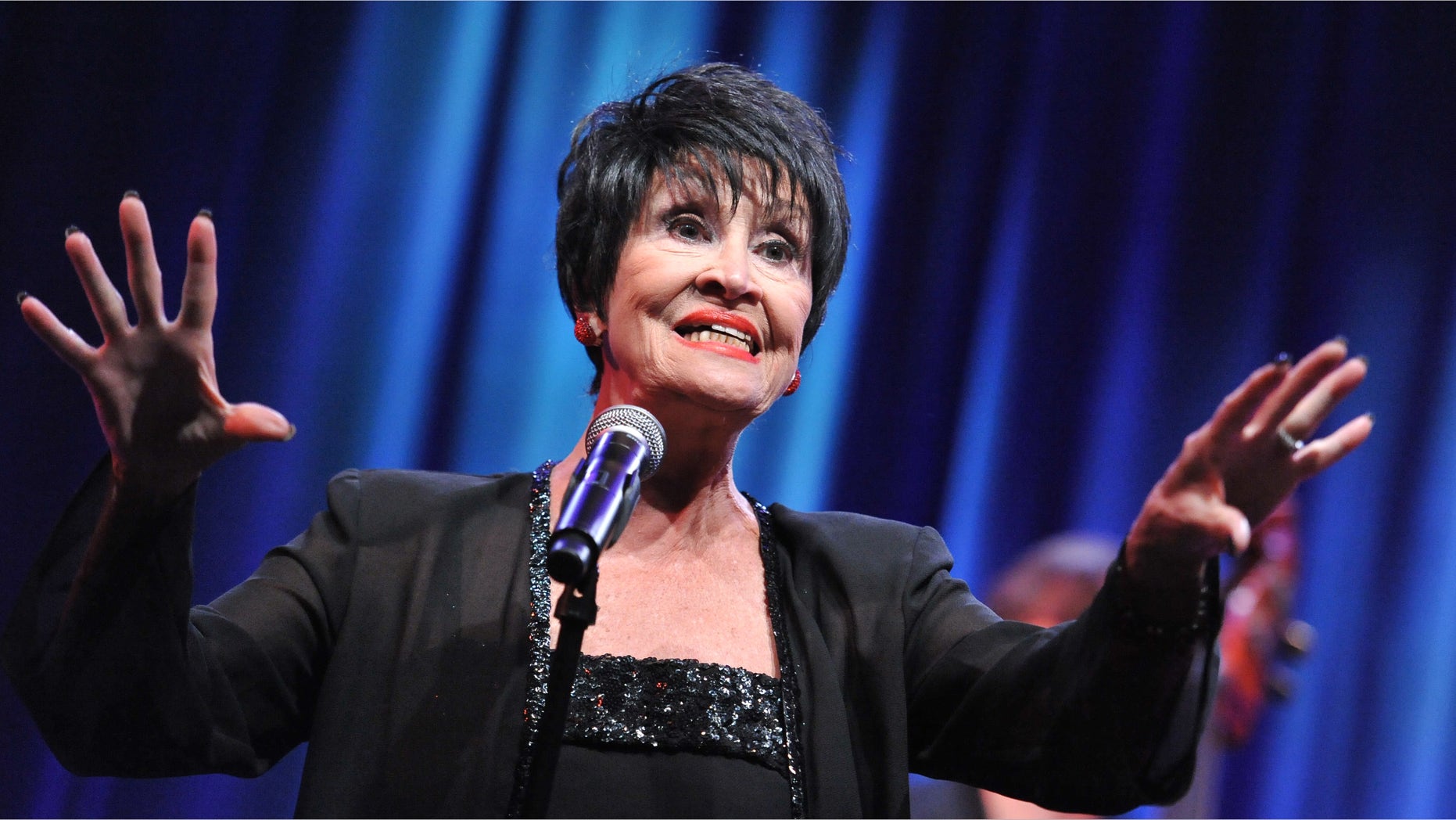 Chita Rivera performs during the âChita Rivera: A Lot of Livinâ to Doâ segment of the PBS 2015 Summer TCA Tour held at the Beverly Hilton Hotel on Sunday, Aug. 2, 2015 in Beverly Hills, Calif. (Photo by Richard Shotwell/Invision/AP)