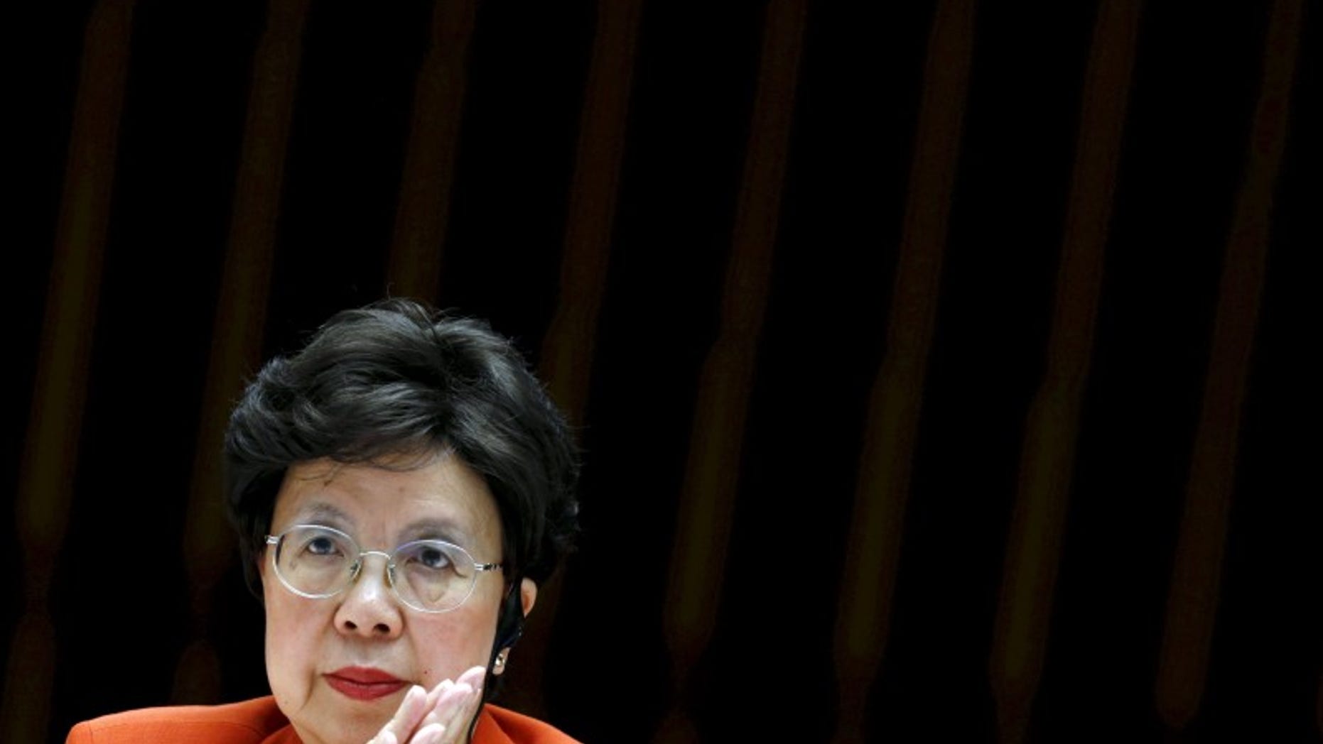 File photo of WHO Director-General Chan attending the WHO Executive Board meeting in Geneva