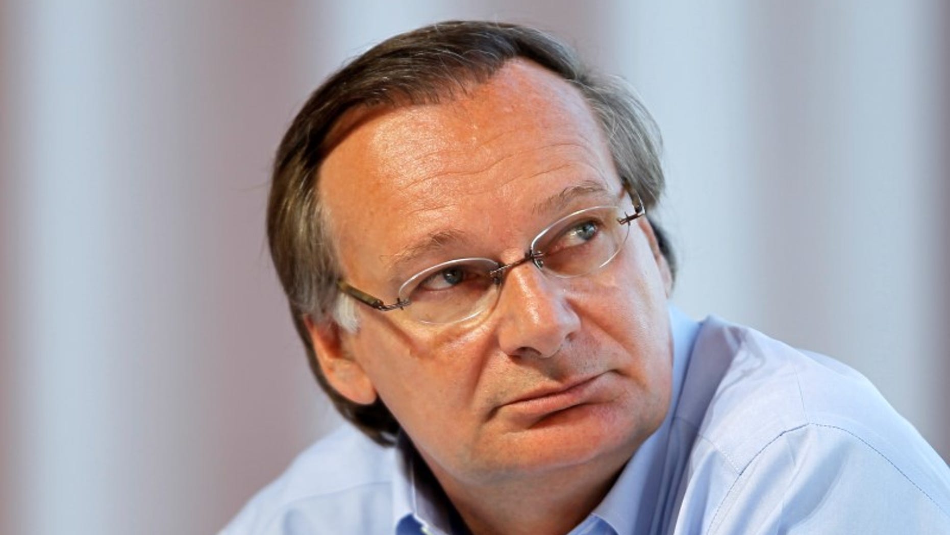 Pierre Nanterme, Chief executive of Accenture's Financial Services operating group, attends the French employers' body MEDEF union summer forum in Jouy-en-Josas