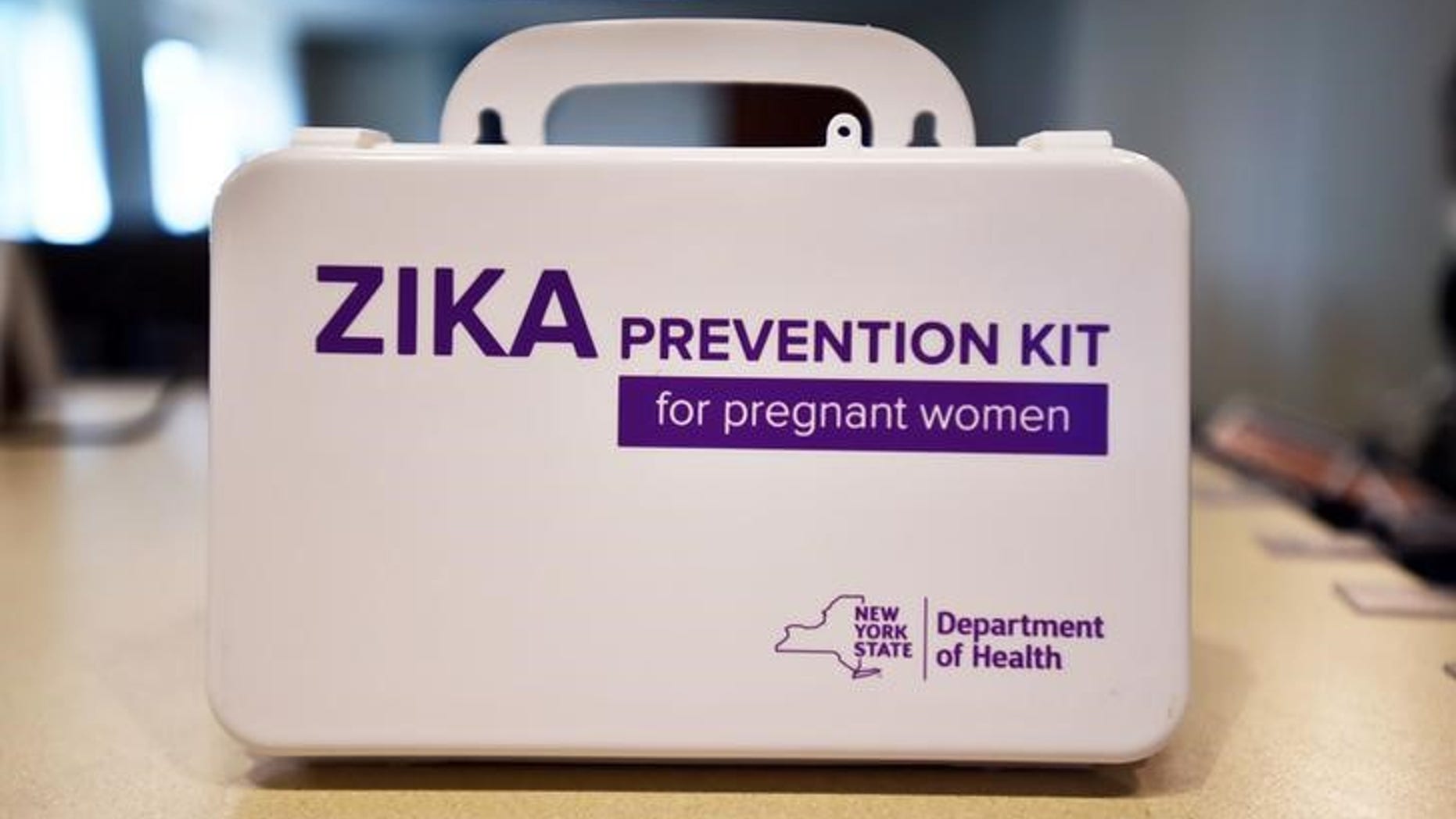 The New York State Department of Health unveiled a Zika Prevention Kit for pregnant women during the rollout of a Zika Information hotline and website, in New York
