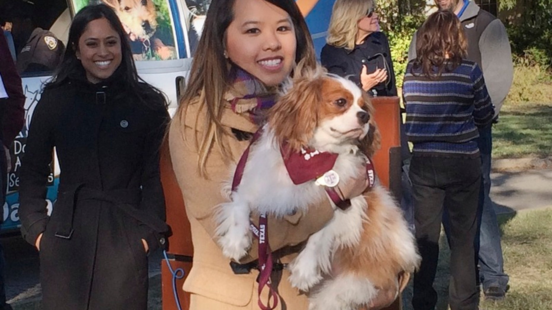 Ebola survivor Nina Pham is reunited with her dog Bentley in Dallas