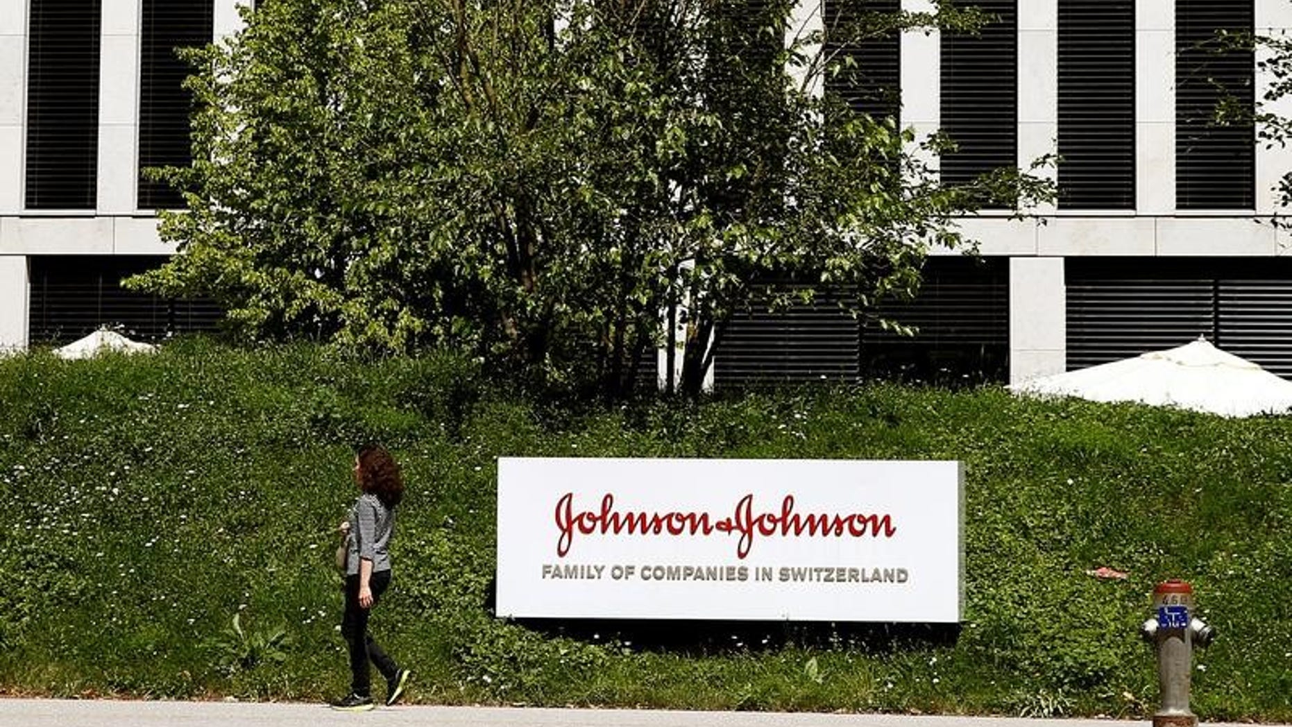 Logo of healthcare company Johnson & Johnson is seen in Zug