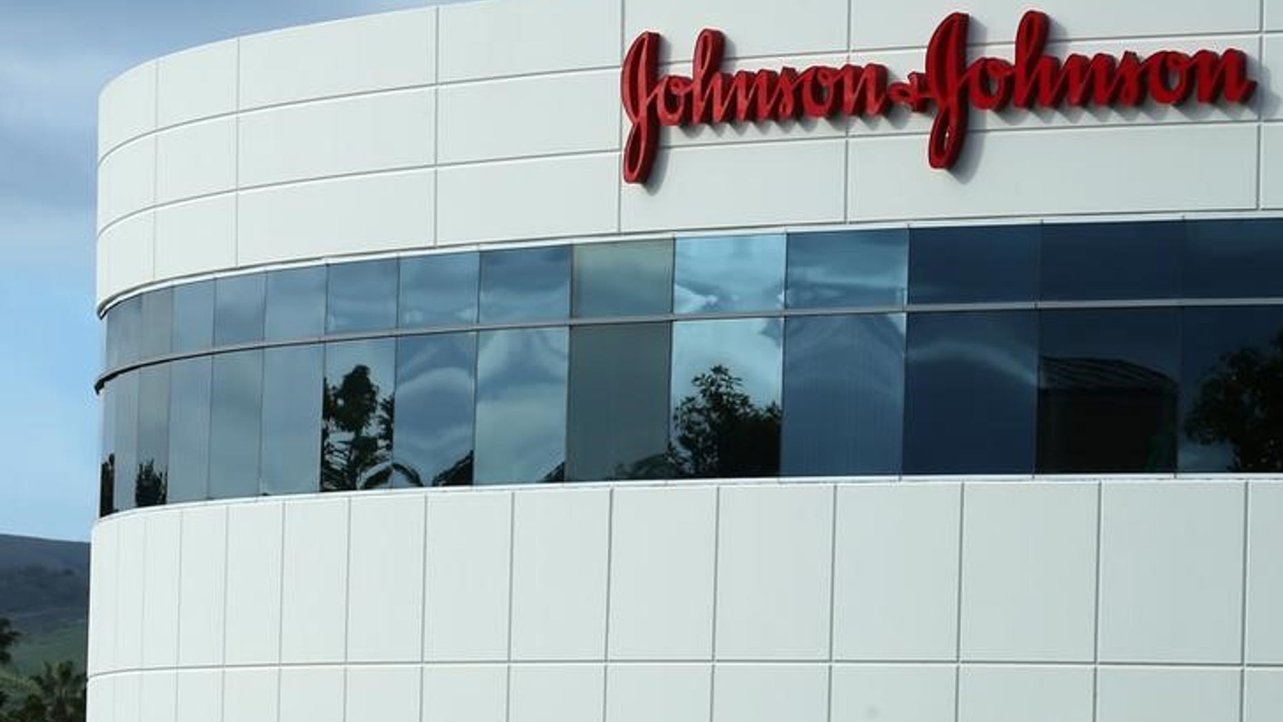 A Johnson & Johnson building is shown in Irvine, California