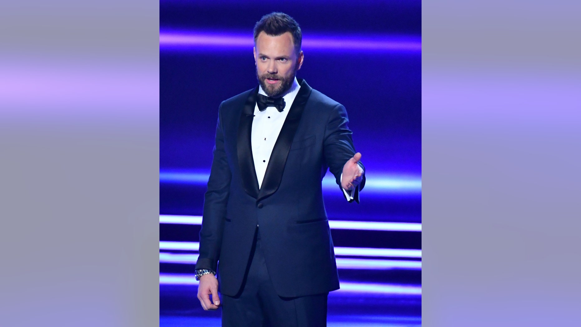 Host Joel McHale speaks at the People's Choice Awards at the Microsoft Theater on Wednesday, Jan. 18, 2017, in Los Angeles. (Photo by Vince Bucci/Invision/AP)