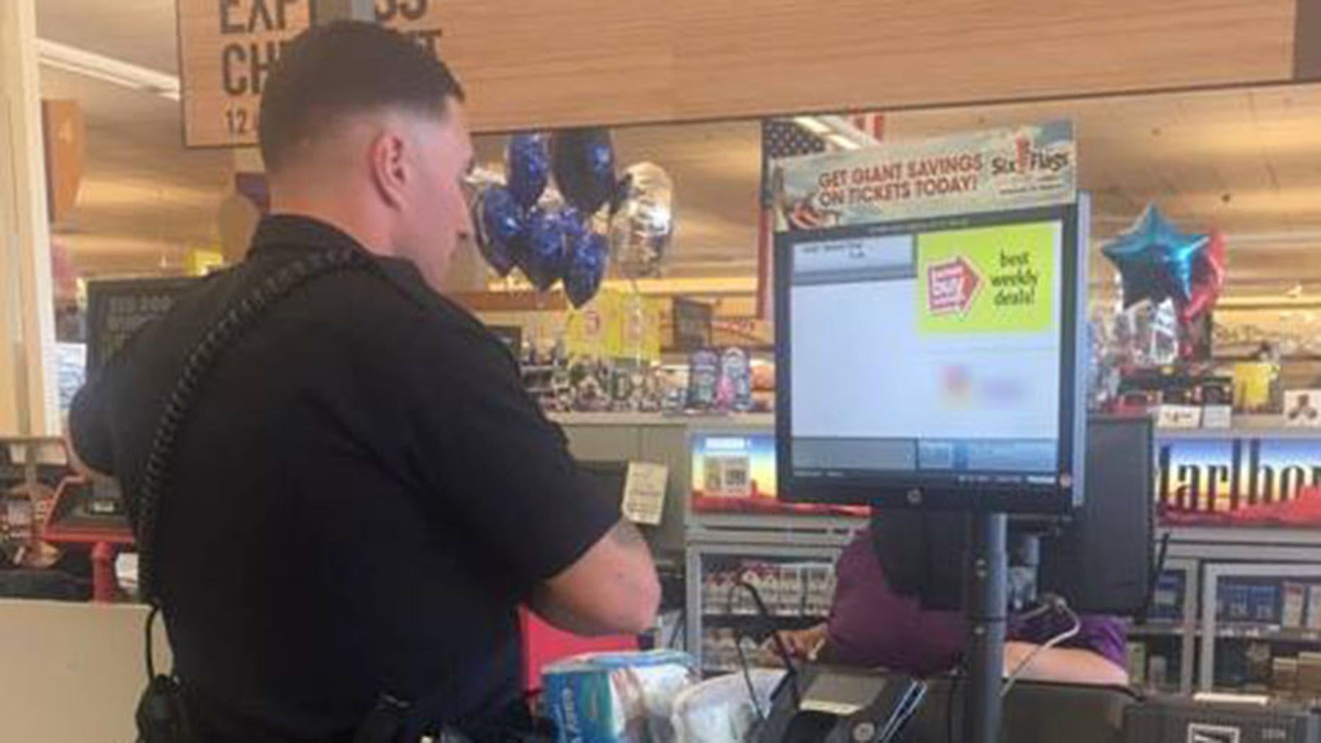 Rookie Officer Bennett Johns purchases diapers for woman accused of stealing them.