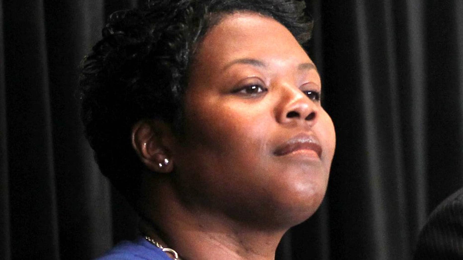 FILE - In this Oct. 13, 2010 file photo, then-Deputy DC Schools Chancellor Kaya Henderson during a news conference in Washington. Emails obtained by The Associated Press show that now-District of Columbia Schools Chancellor Henderson asked a troubled contractor for a $100,000 contribution to a Kennedy Center gala honoring teachers. (AP Photo/Pablo Martinez Monsivais)