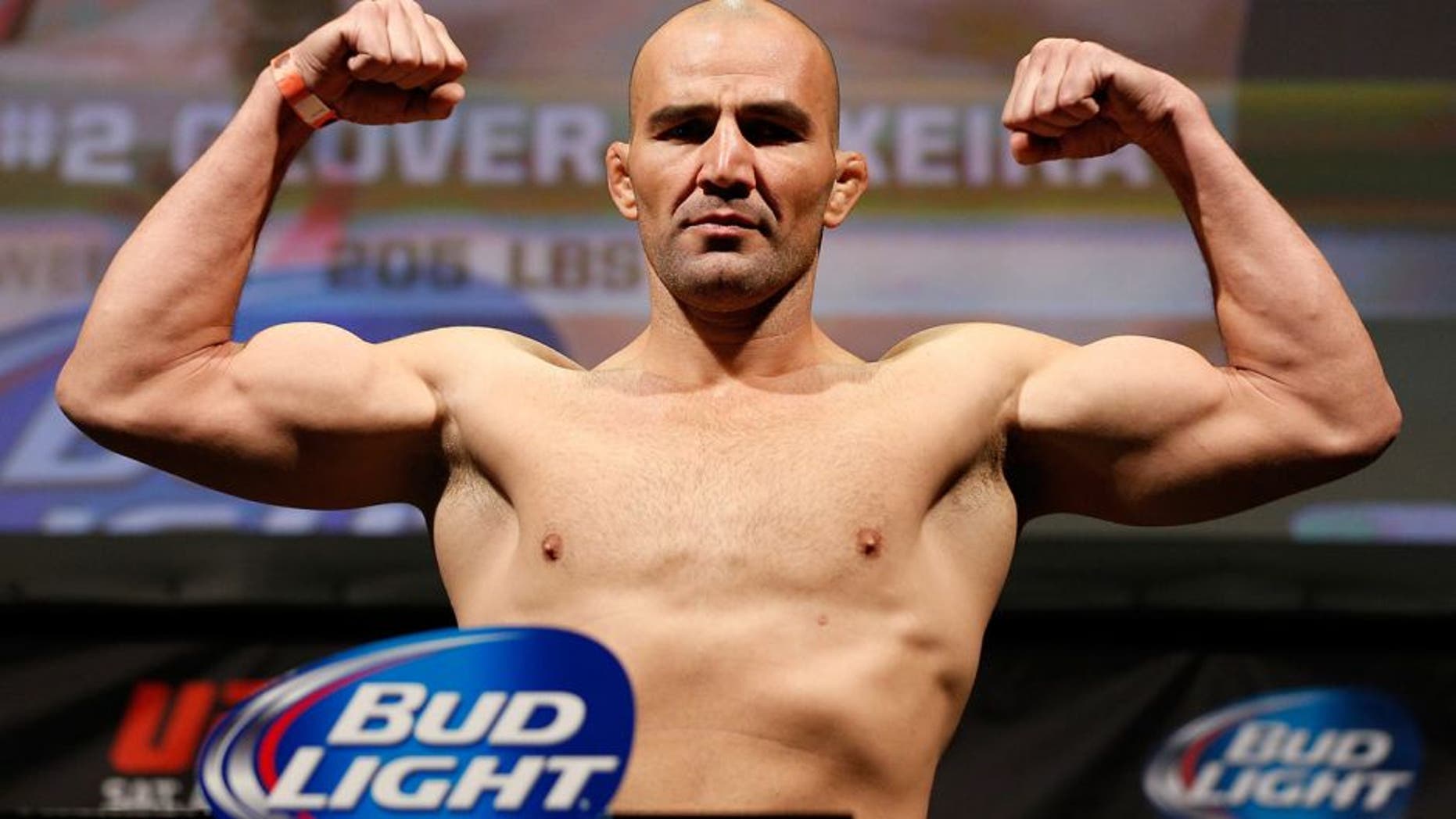 BALTIMORE, MD - APRIL 25: Glover Teixeira weighs in during the UFC 172 weigh-in at the Baltimore Arena on April 25, 2014 in Baltimore, Maryland. (Photo by Josh Hedges/Zuffa LLC/Zuffa LLC via Getty Images)