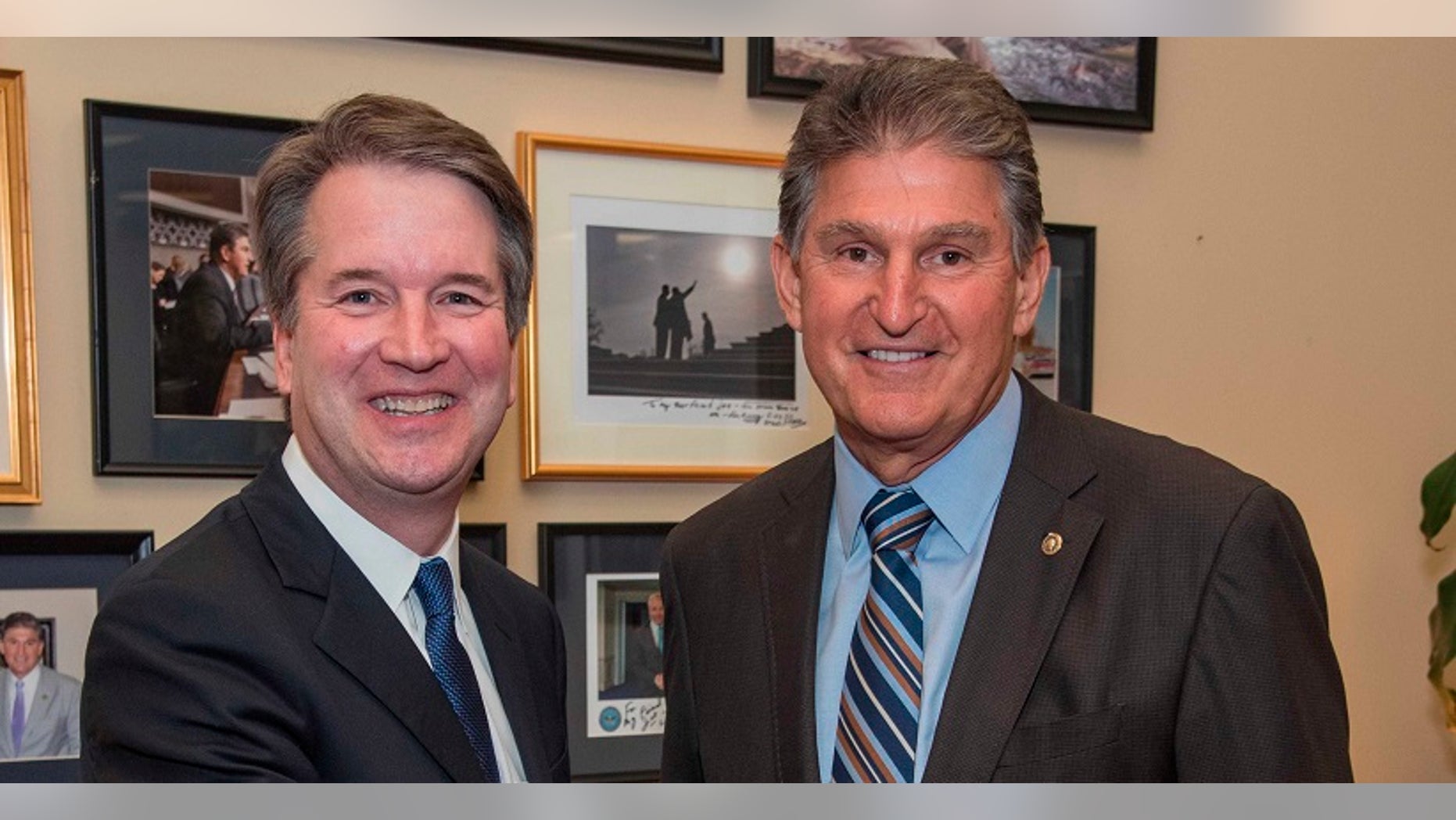 Supreme Court nominee Brett Kavanaugh meets with West Virginia Democratic Sen. Joe Manchin on Monday, in the first such meeting by a Democratic senator.