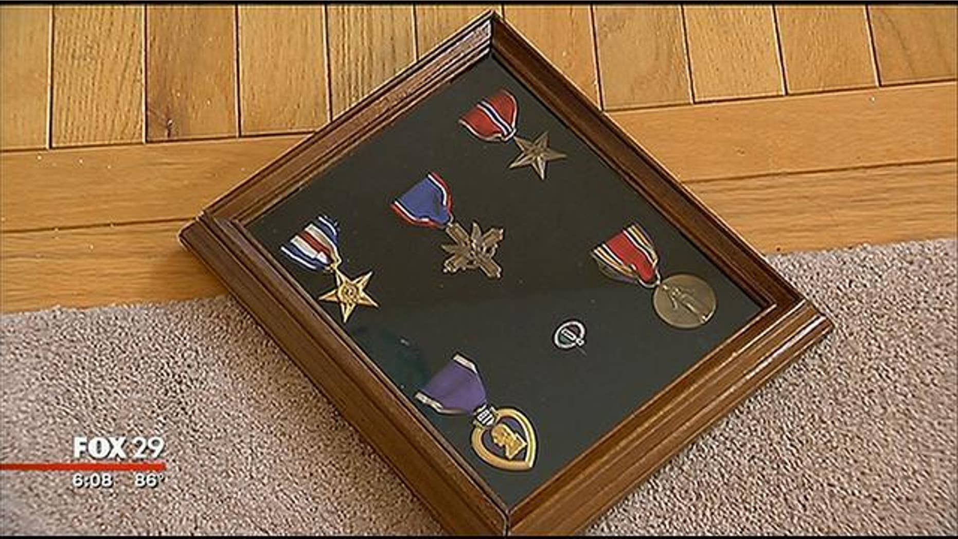 These World War II medals were found my Joan Greco and her husband nearly two decades ago. (MYFOXPHILLY.com)