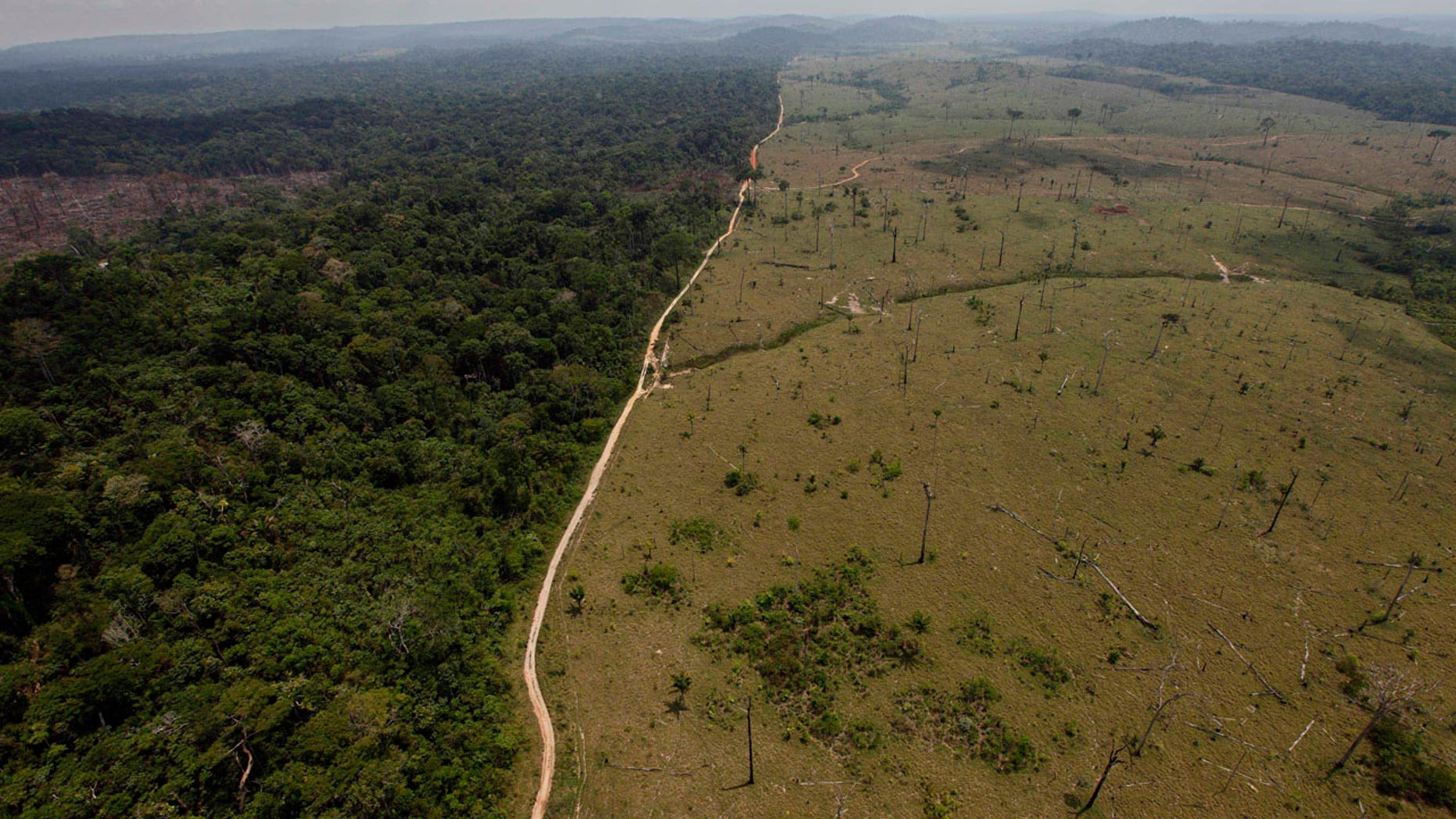 This Sept. 15, 2009 file photo shows a deforested area near Novo Progresso in Brazil's northern state of Para.