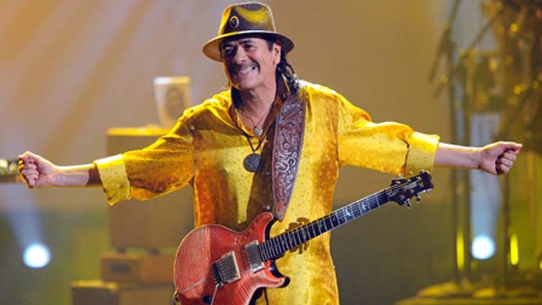 Nov. 21, 2010: Musician Carlos Santana performs onstage during the 2010 American Music Awards held at Nokia Theatre L.A. LiveLos Angeles, Calif.