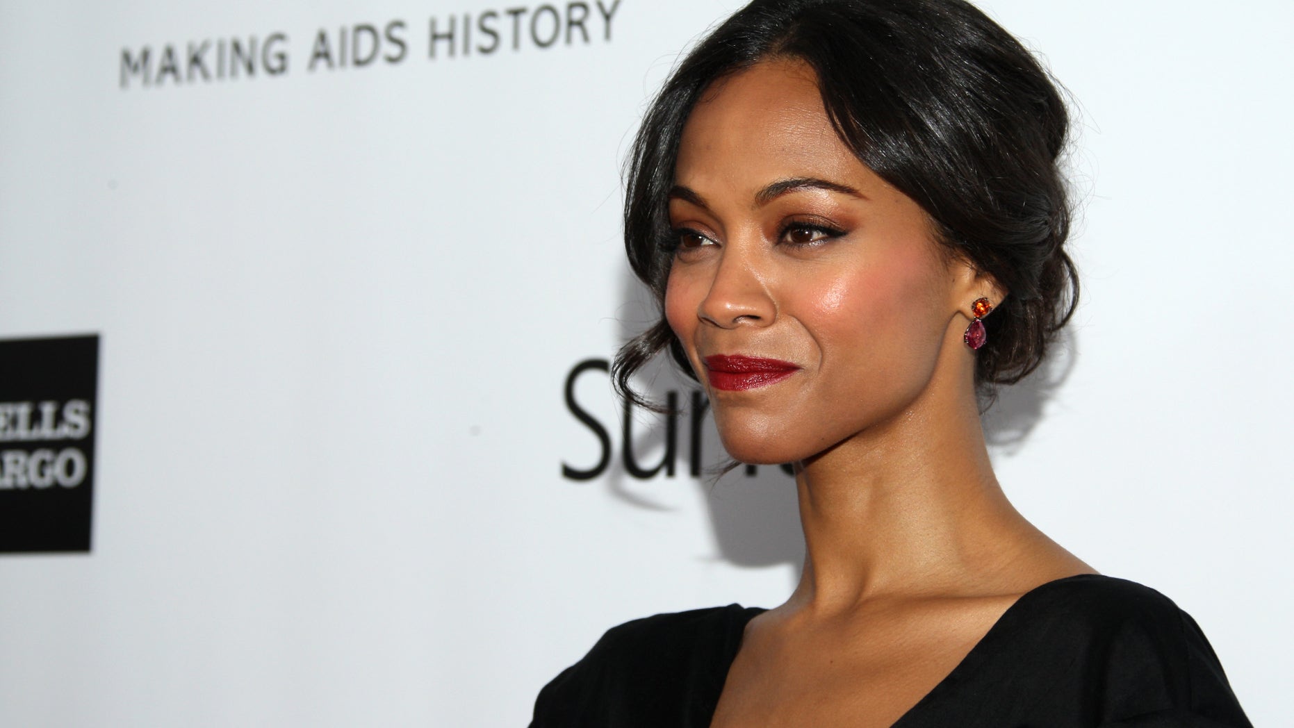 Zoe Saldaña on December 12, 2013 in Los Angeles, California.