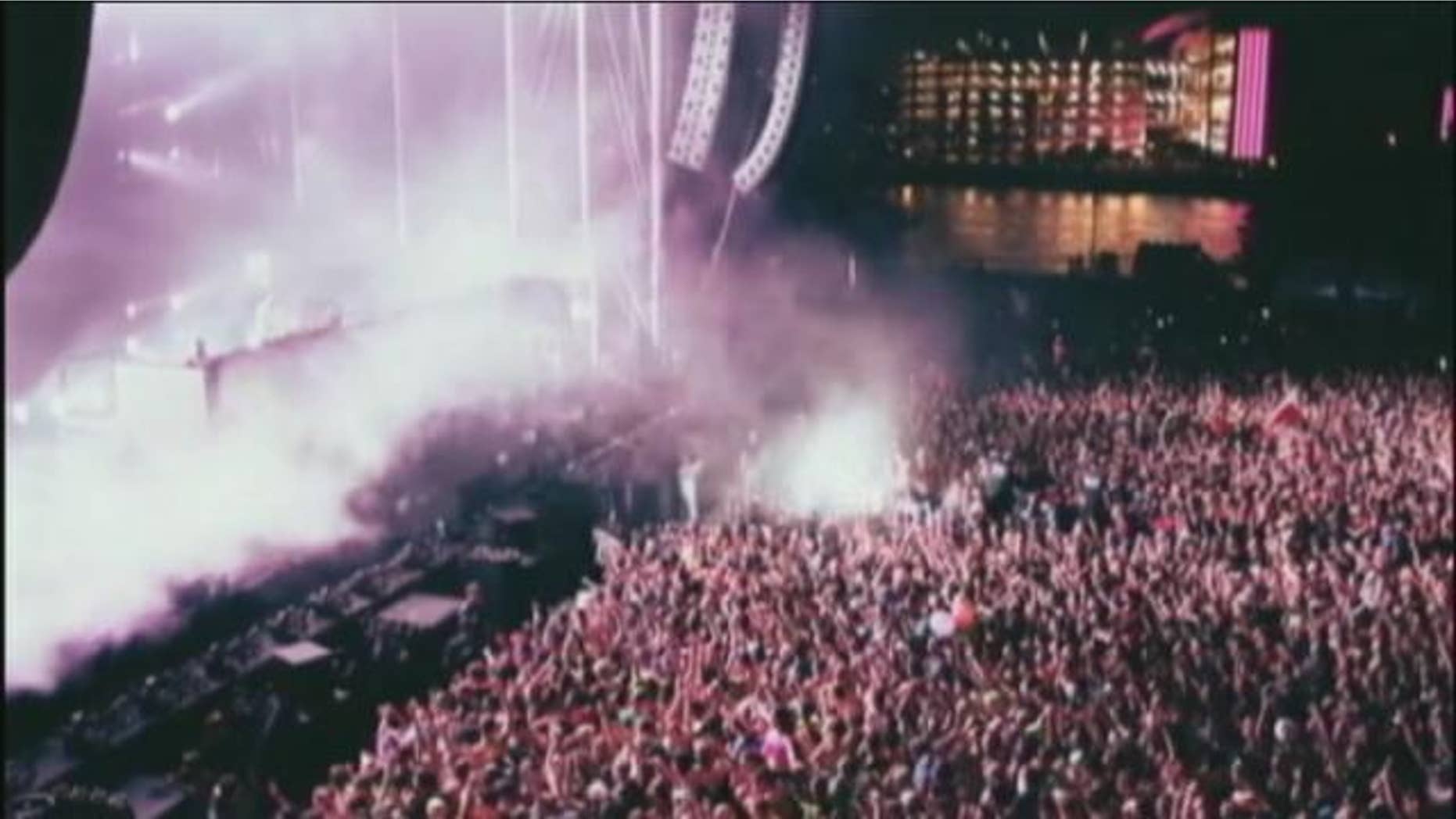 The crowd in front of one of the stages at the Electric Zoo Music Festival on Randall's Island in New York City. (MYFOXNY.com