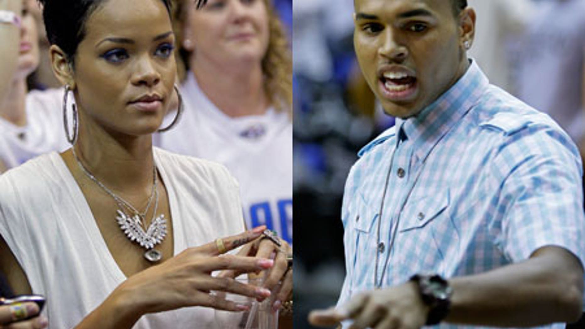 Chris Brown and Rihanna both watched Game 4 of the NBA finals last Thursday, but did not sit together.